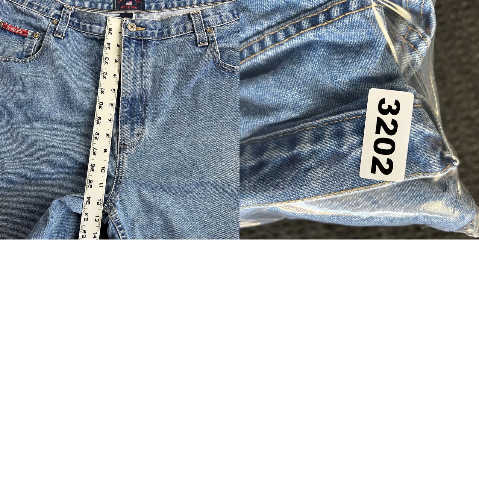 Vintage VINTAGE US Polo Assn. Carpenter Denim Jorts Shorts 40 Blue USA Flag Embroidered Mens Size US L / EU 52-54 / 3 - 9 Thumbnail