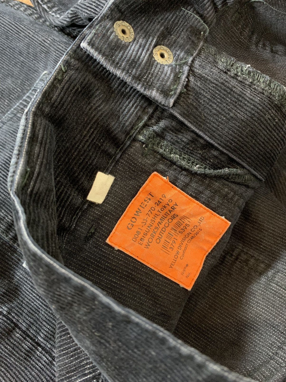 Japanese Brand 🔥Japanese Gowest Yellow Division Military Corduroy Pants Size US 29 - 6 Thumbnail