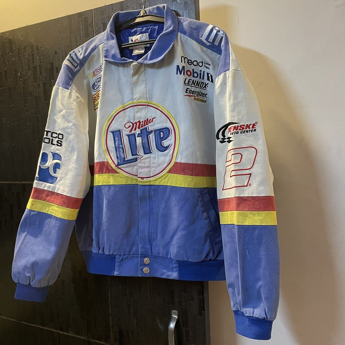 Jeff Hamilton Vintage Jeff Hamilton Miller Lite Nascar Jacket Size US L / EU 52-54 / 3 - 7 Thumbnail