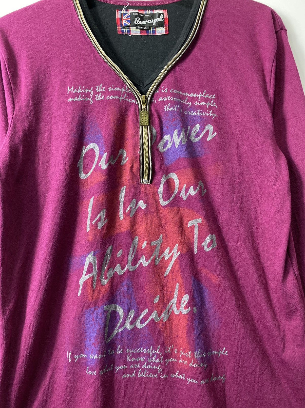 Hysteric Glamour × If Six Was Nine × Japanese Brand Euroyal Purple Poem Double Layer Zipper Long Sleeve Size US M / EU 48-50 / 2 - 3 Thumbnail