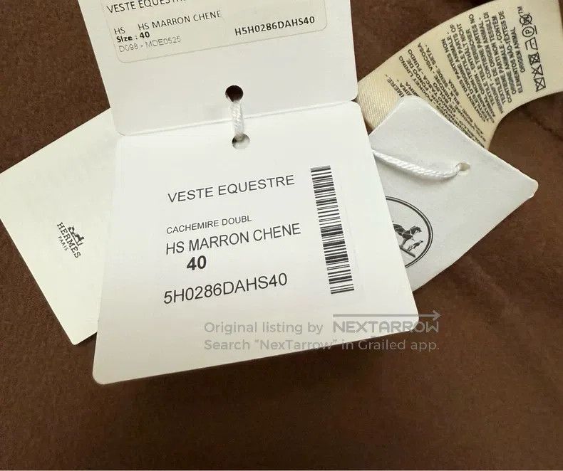 Hermes Hermes Cashmere Coat, Dark Brown, 100% Cashmere, Equestria Size S / US 4 / IT 40 - 7 Thumbnail