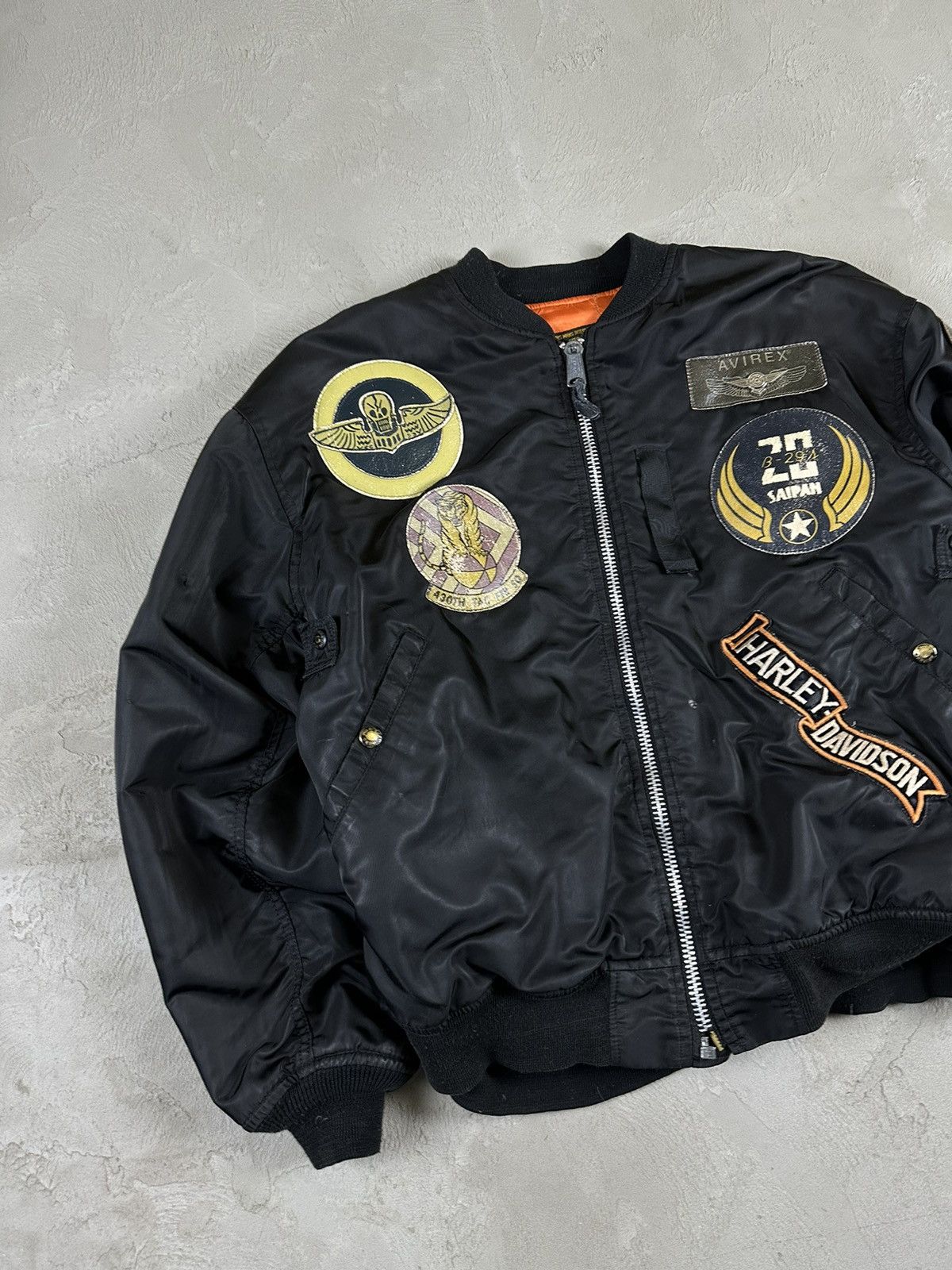 Avirex Vintage Avirex Harley Davidson MA1 Military Bomber Jacket Size US XL / EU 56 / 4 - 3 Thumbnail