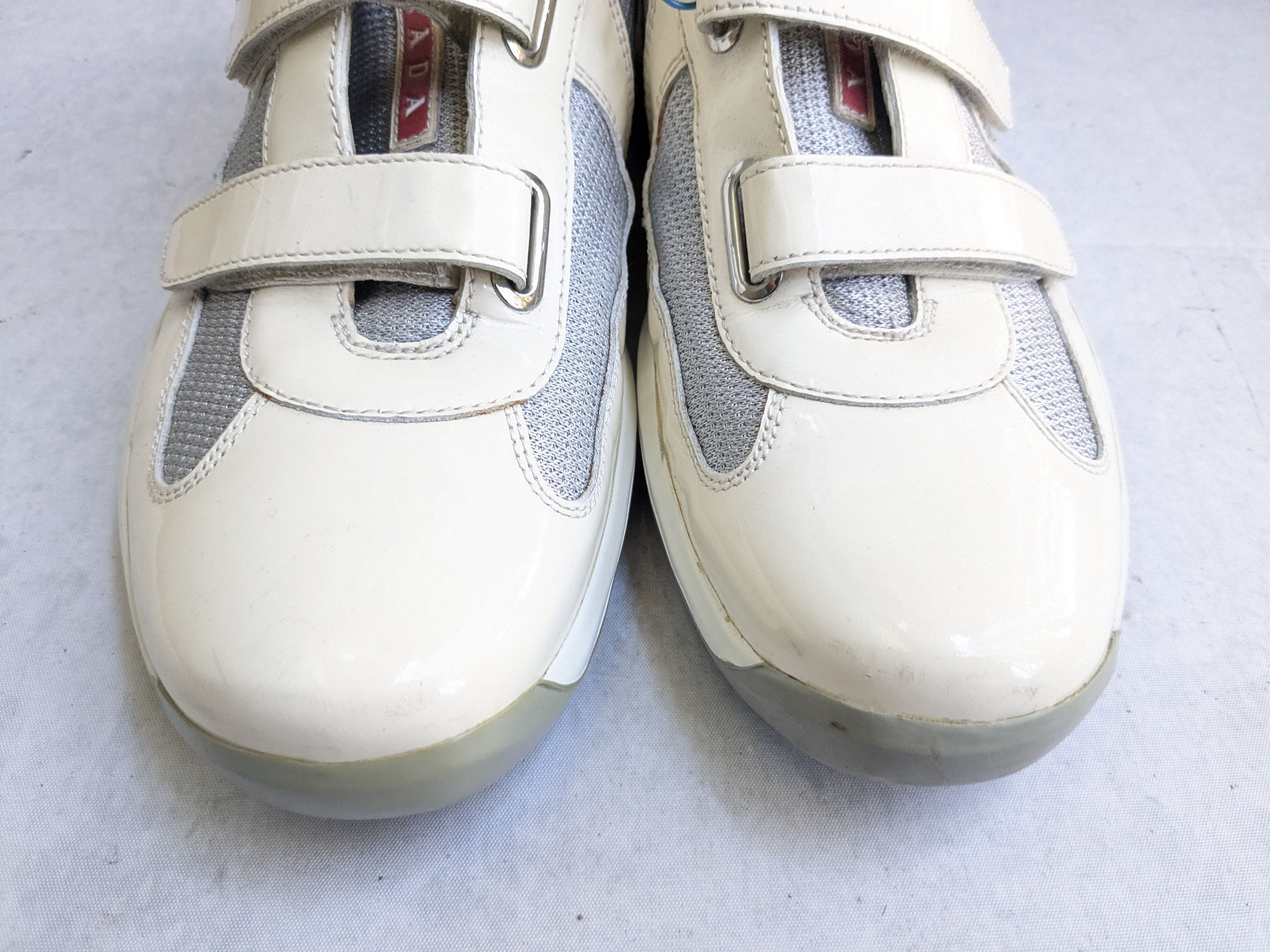 Prada Prada America's Cup Sneakers Off White Patent Leather 11 Size US 11 / IT 41 - 3 Thumbnail
