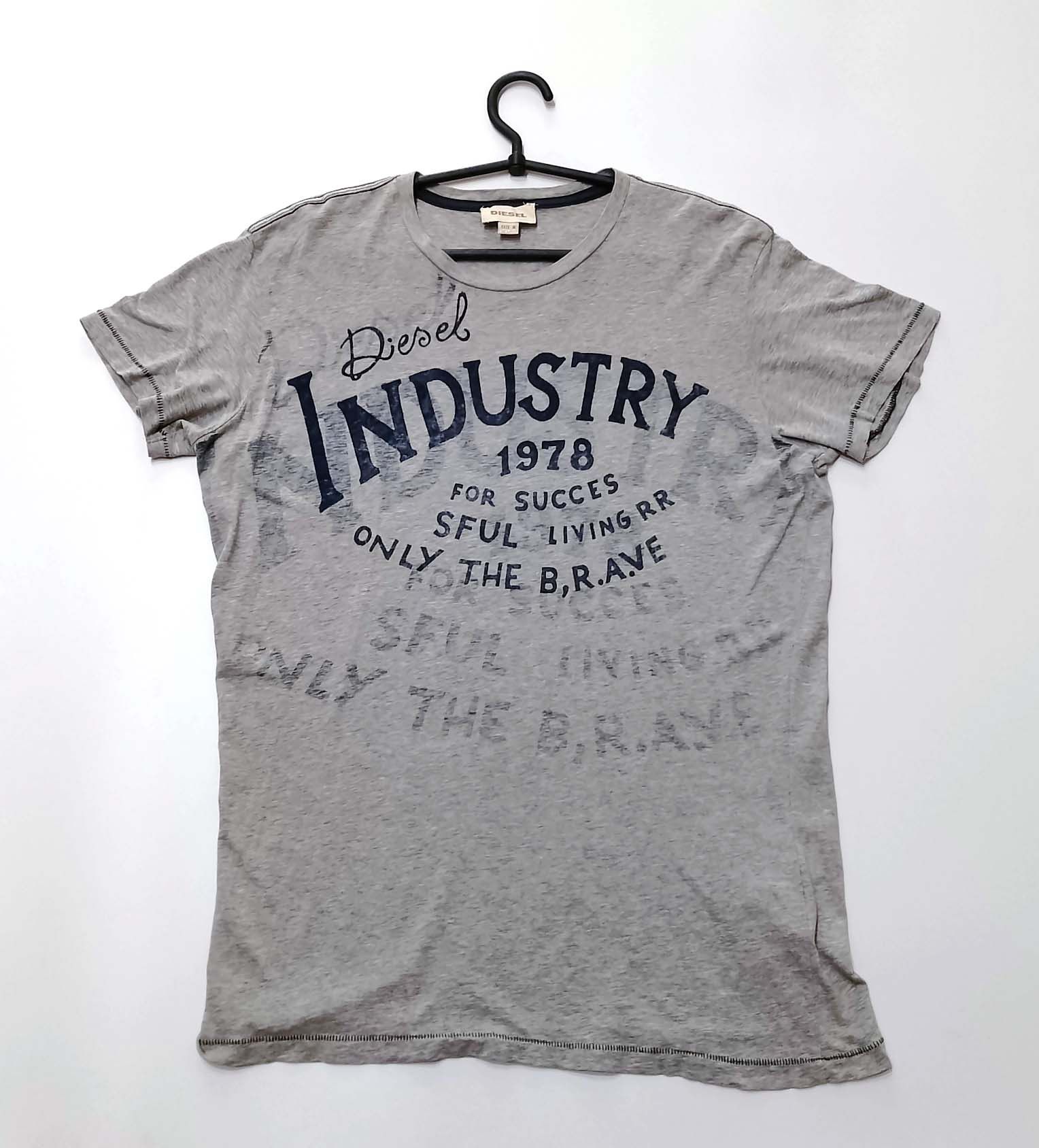 Diesel Diesel Gray Big Logo T-Shirt Men's Size M – Streetwear Look Size US M / EU 48-50 / 2 - 1 Thumbnail