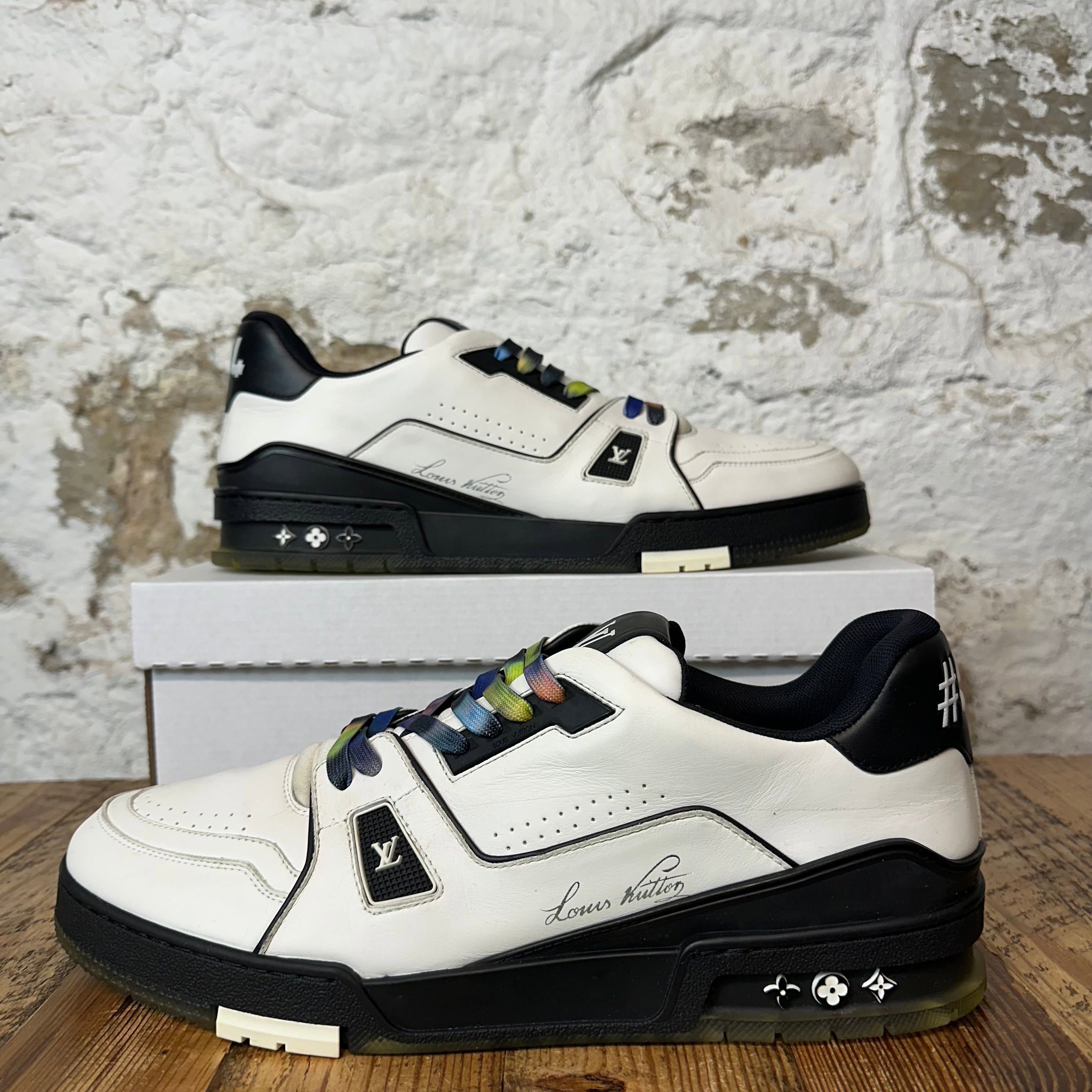 Louis Vuitton Louis Vuitton White Multicolor Trainer Sneaker Sz 12.5 11LV Size US 12.5 / EU 45-46 - 1 Thumbnail