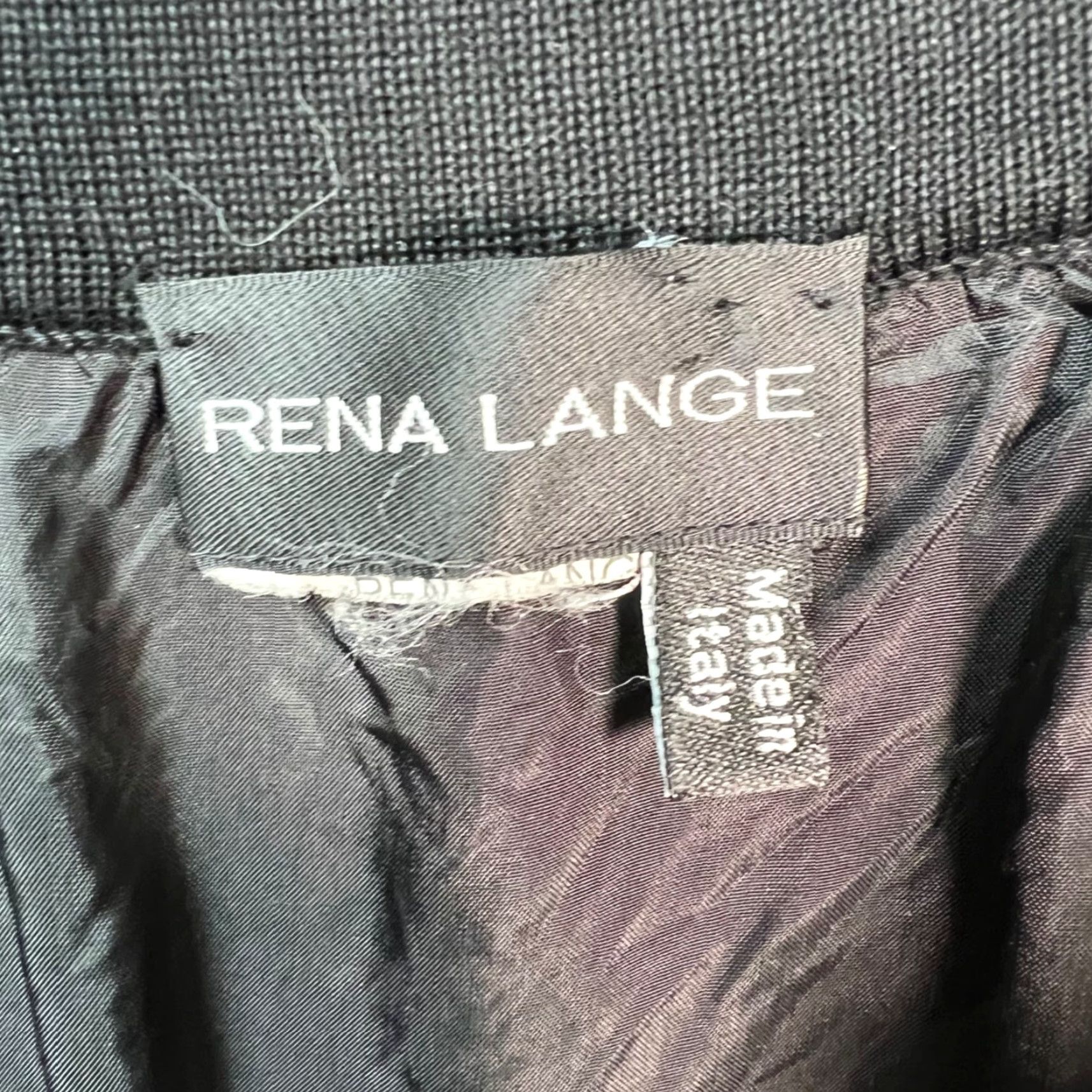 Vintage Rena Lange Skirt Womens 42 Black Tweed Wool Midi A-Line Made In Italy - Vintage / Adult Womens 42 - Black - 90s? Size 28" / US 6 / IT 42 - 3 Thumbnail
