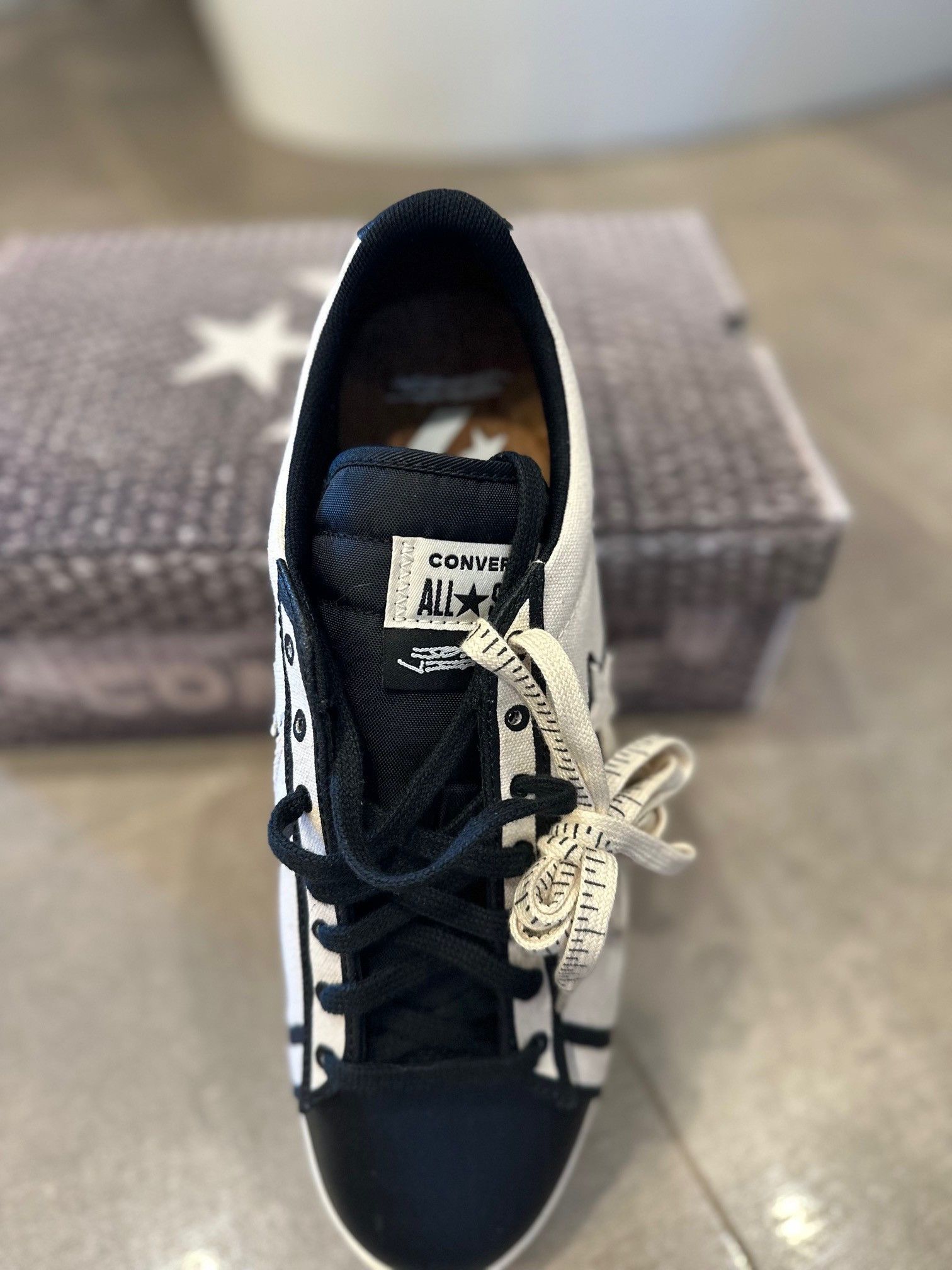 Converse Converse X Joshua Vides Pro Leather White Black Canvas Low Size US 11 / EU 44 - 10 Thumbnail