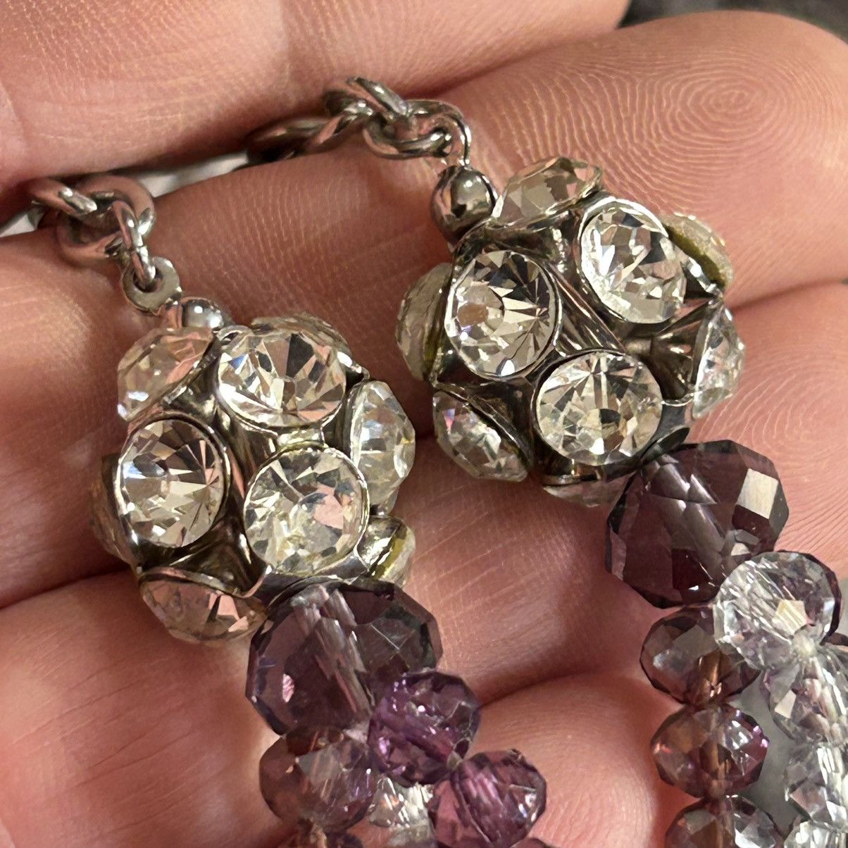Other Triple strand faceted glass crystal rhondelle disco necklace Size ONE SIZE - 8 Thumbnail