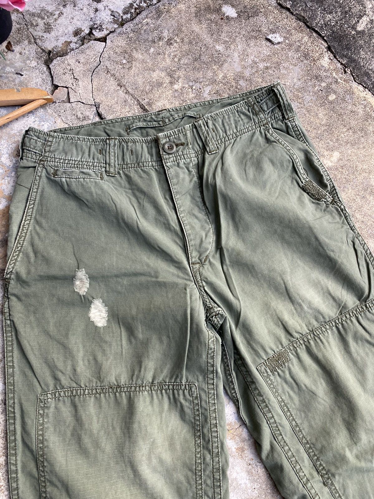 Vintage Polo Ralph Lauren Double Knee Distressed Pants Size US 32 / EU 48 - 4 Thumbnail