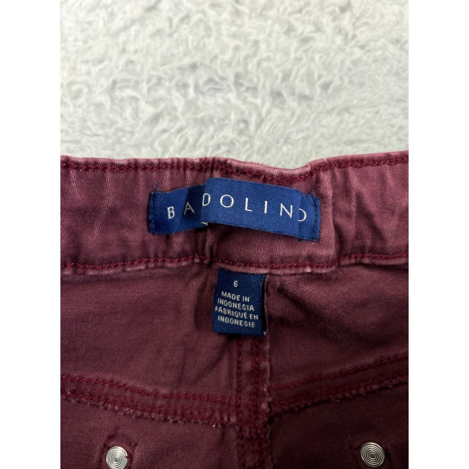 Vintage Bandolino Jeans Womens 6 Red Cotton Blend Regular Straight 26x28 5-Pocket Design Mid Rise Denim Vintage No Size 28" / US 6 / IT 42 - 6 Thumbnail
