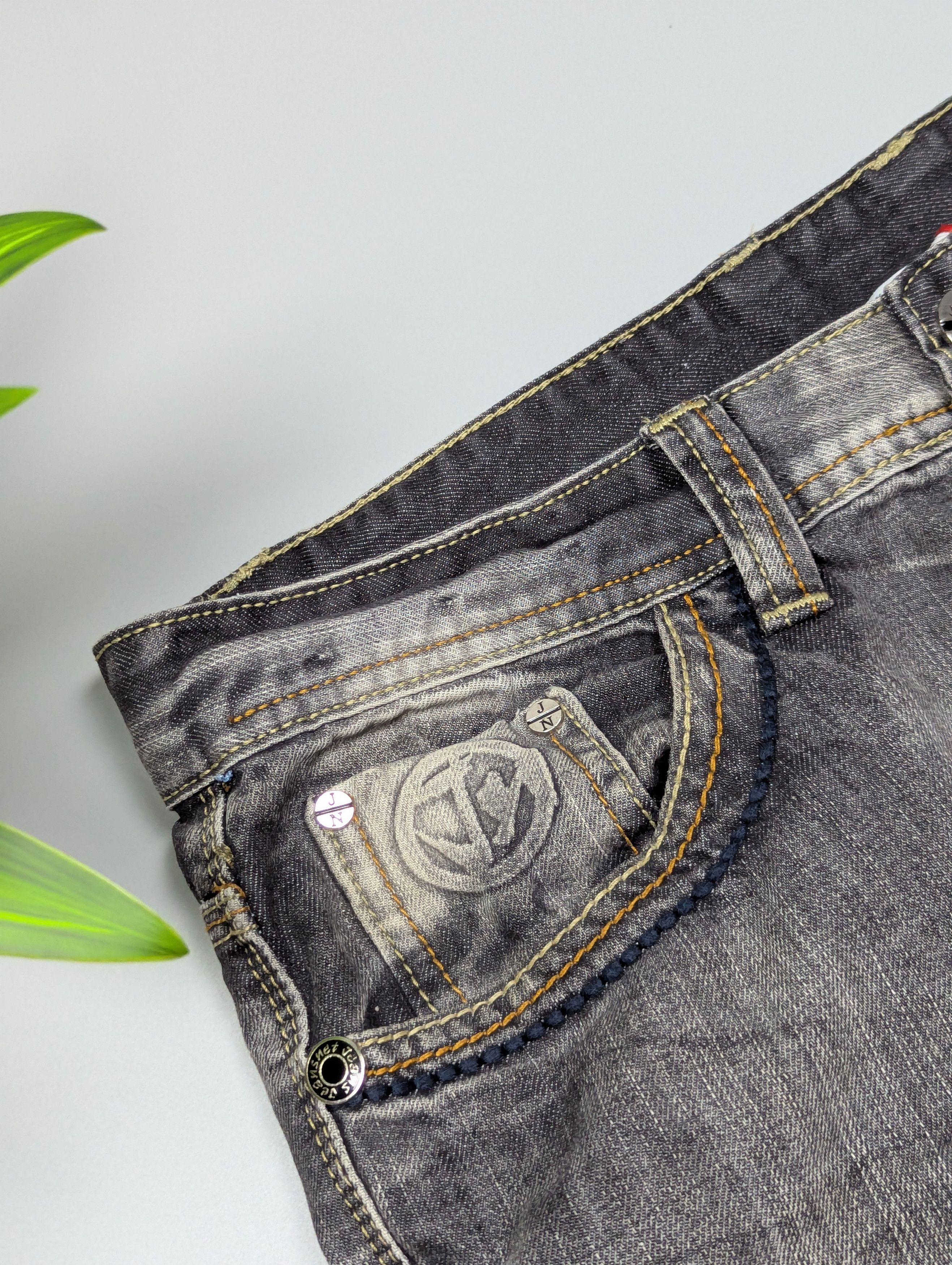 Hysteric Glamour × Vintage JeansNet Y2K Avant Garde Washed Denim Gray Distressed Jeans Size US 32 / EU 48 - 8 Thumbnail