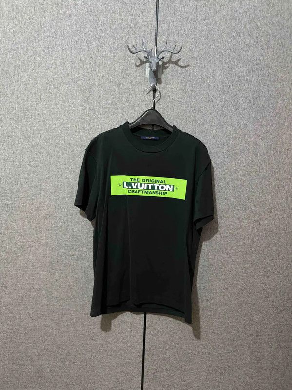 Louis Vuitton Louis Vuitton Black Cotton Logo T-Shirt 0089 Size US M / EU 48-50 / 2 - 1 Thumbnail