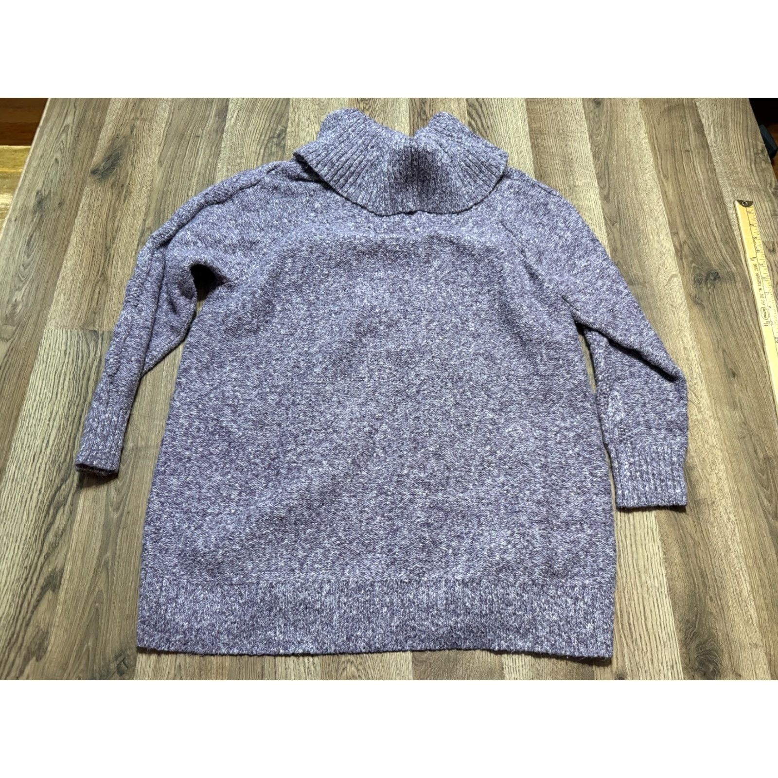 Vintage Ruff Hewn Sweater Womens Plus 2X Purple Turtleneck Pullover Cable-Knit Shirt? Size XXL / US 16-18 / IT 52-54 - 2 Thumbnail
