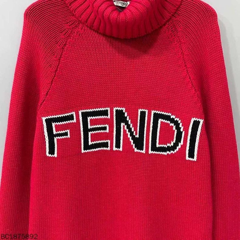 Fendi Fendi Logo High Neck Knit Sweater Size US M / EU 48-50 / 2 - 3 Thumbnail