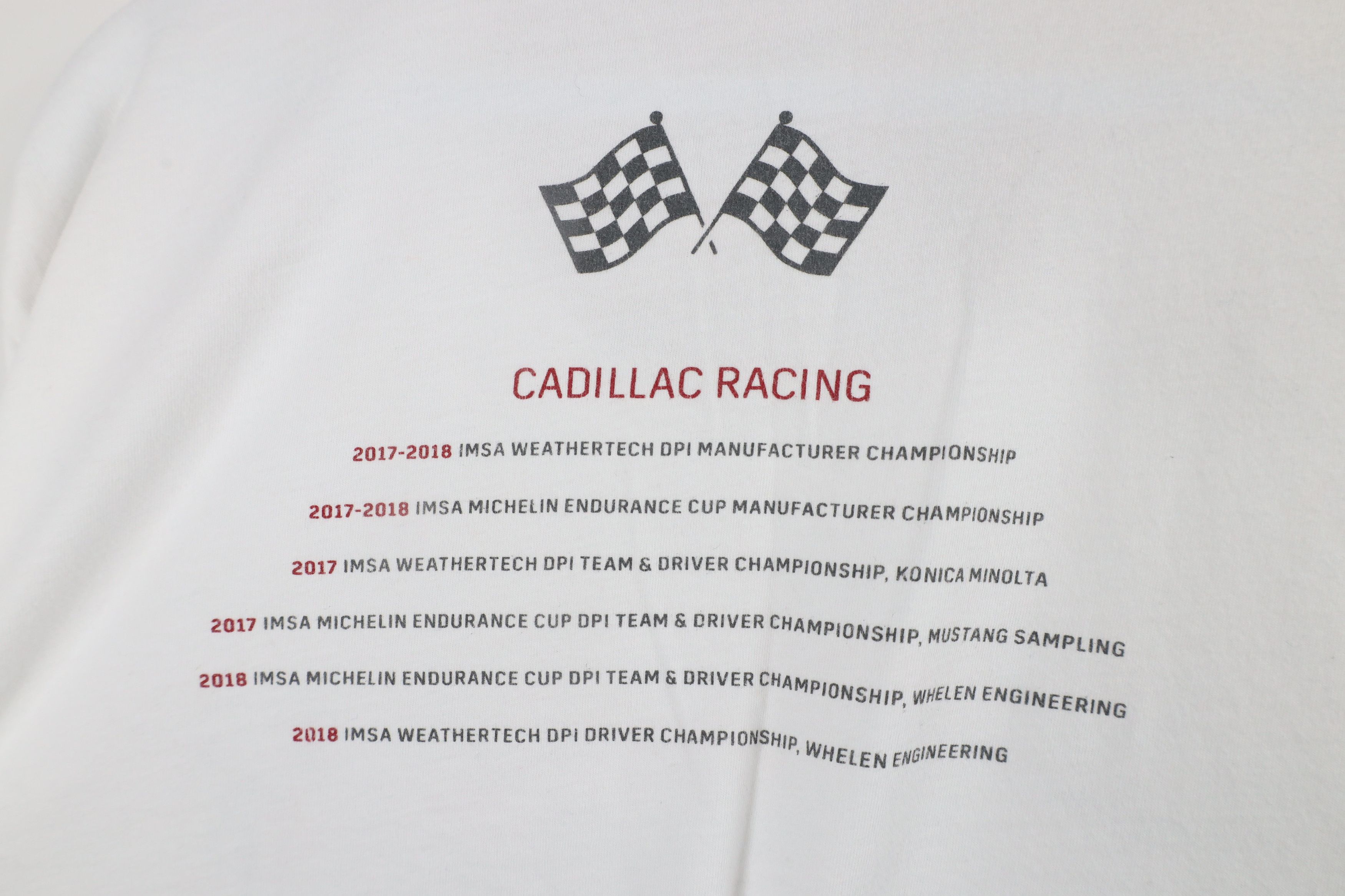 Vintage Y2K Cadillac Racing IMSA Short Sleeve T-Shirt White Cotton Size US XXL / EU 58 / 5 - 9 Thumbnail