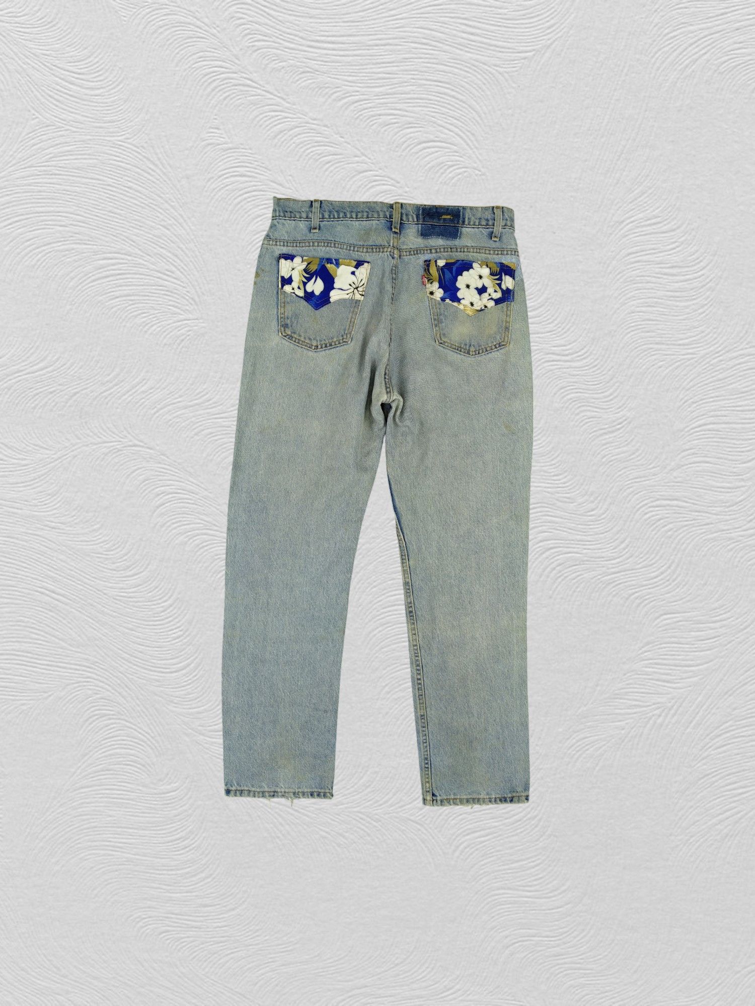 Japanese Brand Ripped Light Wash Vintage Levi's 505 USA 33x29 Denim -JN1056 Size US 33 - 2 Thumbnail