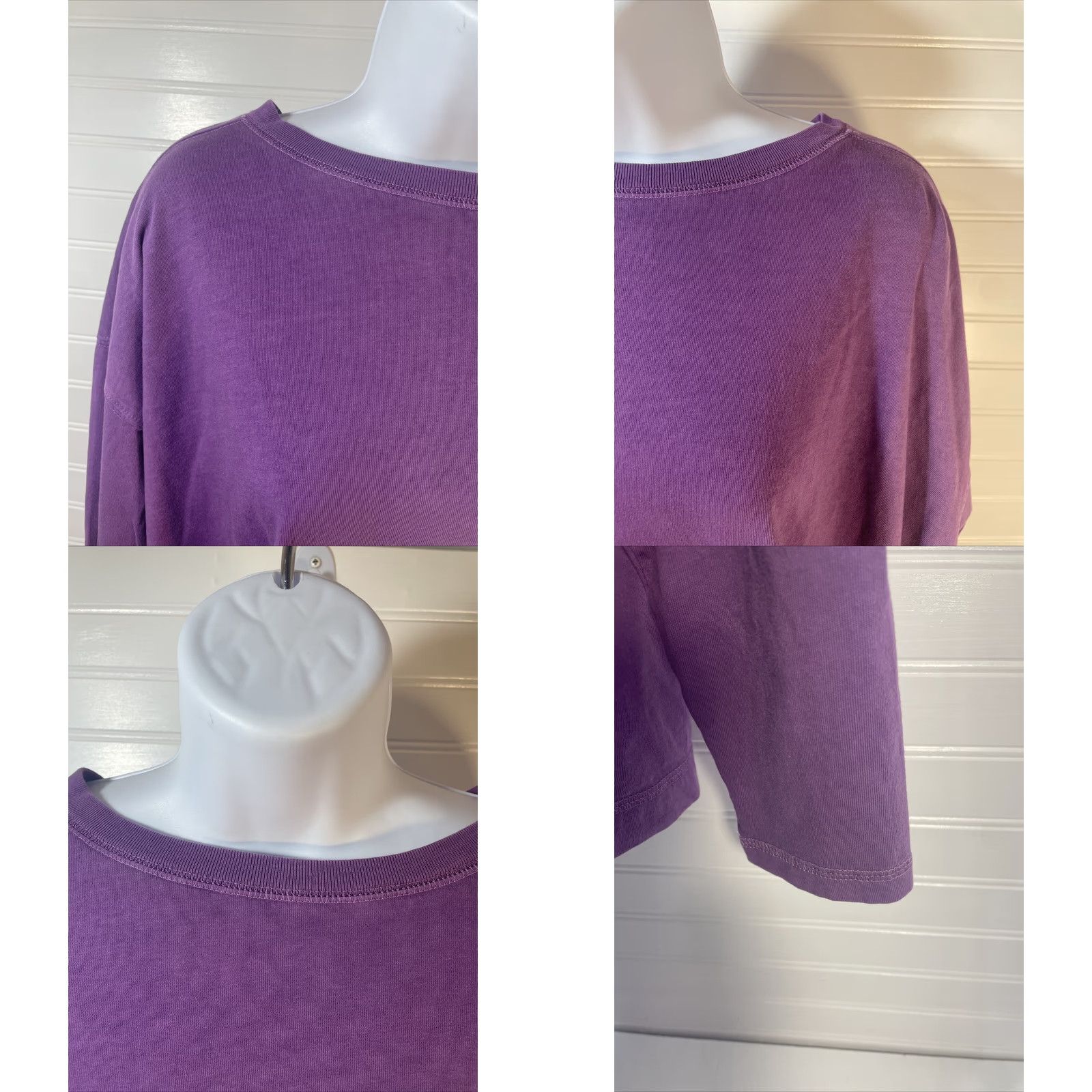 Old Navy VINTAGE? No. Old Navy Long Sleeve Shirt Women L Purple Knit Pullover Wide Neck Side Slits 704755-05 Size L / US 10 / IT 46 - 10 Thumbnail