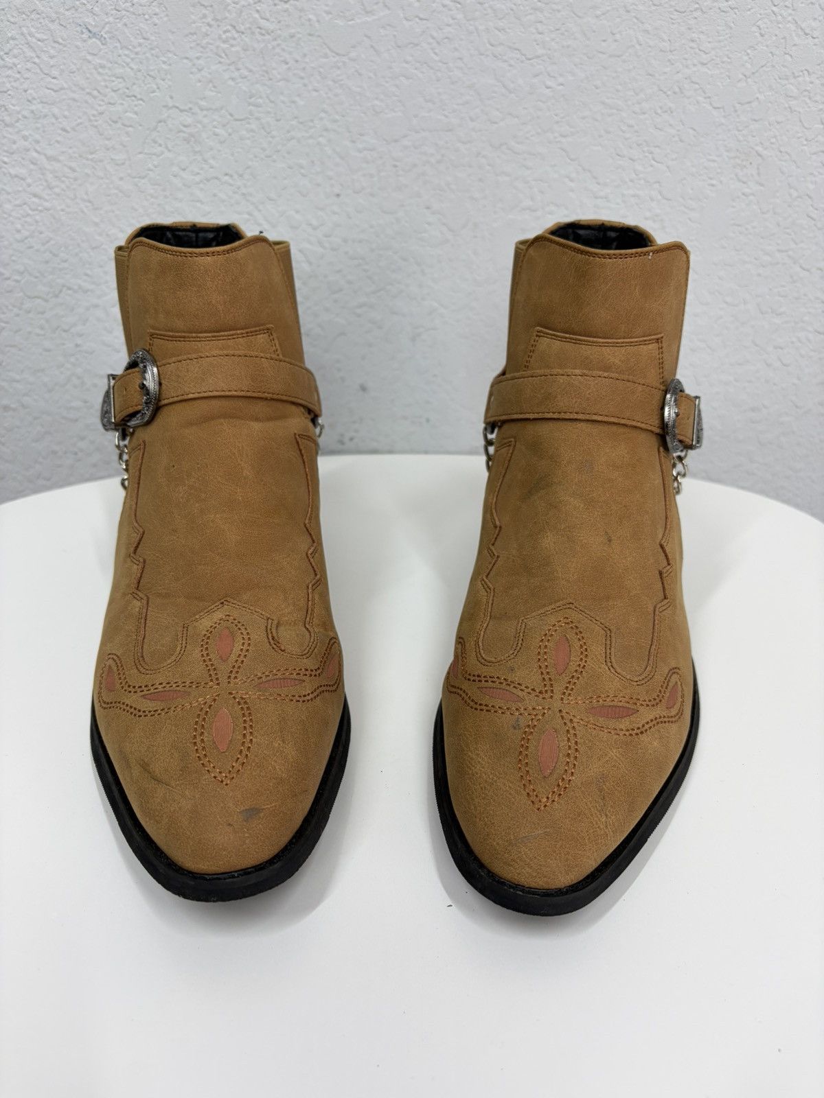 If Six Was Nine AS 98 Vibe Artisan Black Leather Side Zip Ankle Biker Boots Size US 11 / EU 44 - 7 Thumbnail
