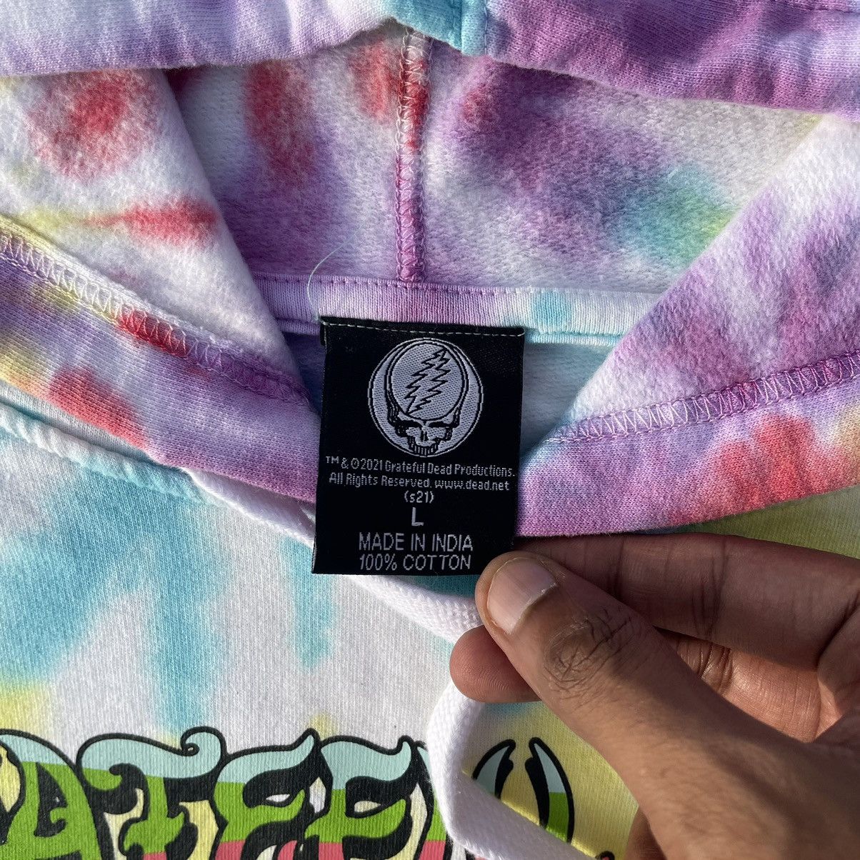 Grateful Dead GRATEFUL DEAD TIE DYE HOODIE Size US L / EU 52-54 / 3 - 5 Thumbnail