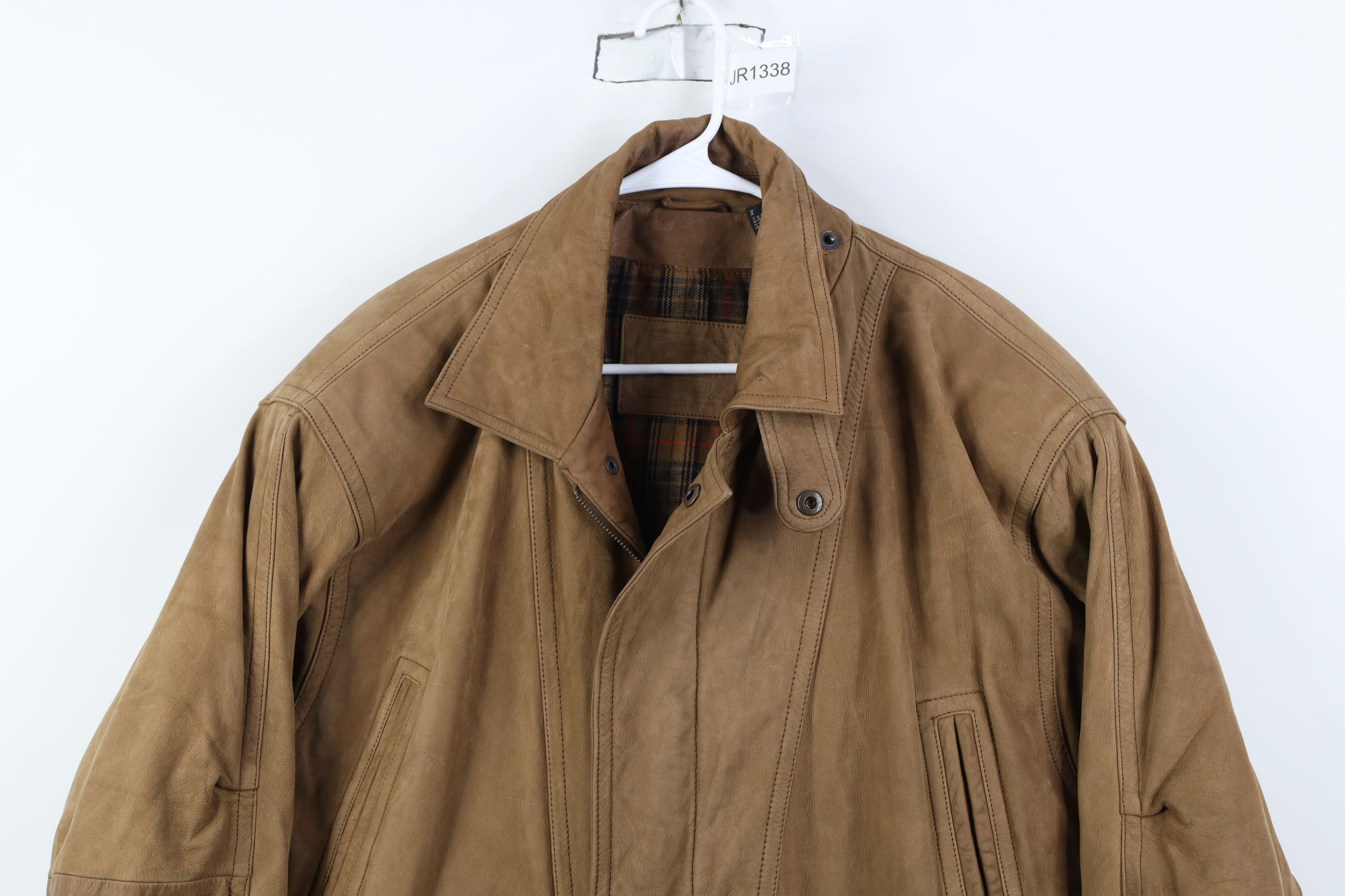 Vintage Vintage 90s Streetwear Lined Suede Leather Chore Barn Jacket Size US L / EU 52-54 / 3 - 2 Thumbnail