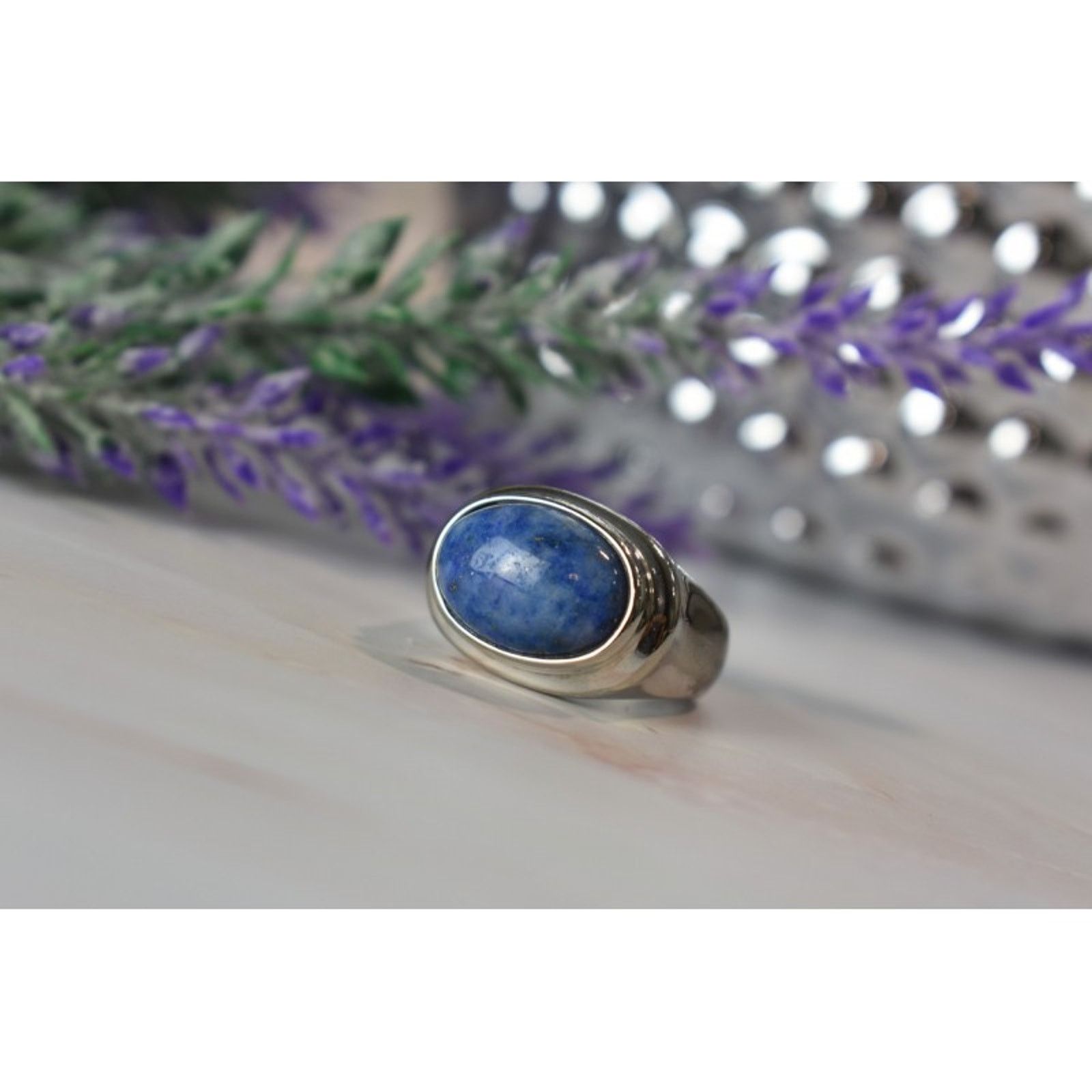 Jewelry VINTAGE 925 STERLING SILVER SODALITE RING SIZE 6.5 Size ONE SIZE - 9 Thumbnail