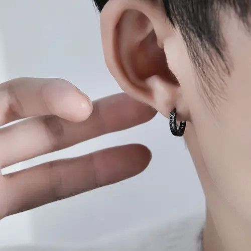 Jewelry One pairs Retro Earrings Gothic Punk Chrome Jewelry Spike Size ONE SIZE - 4 Thumbnail