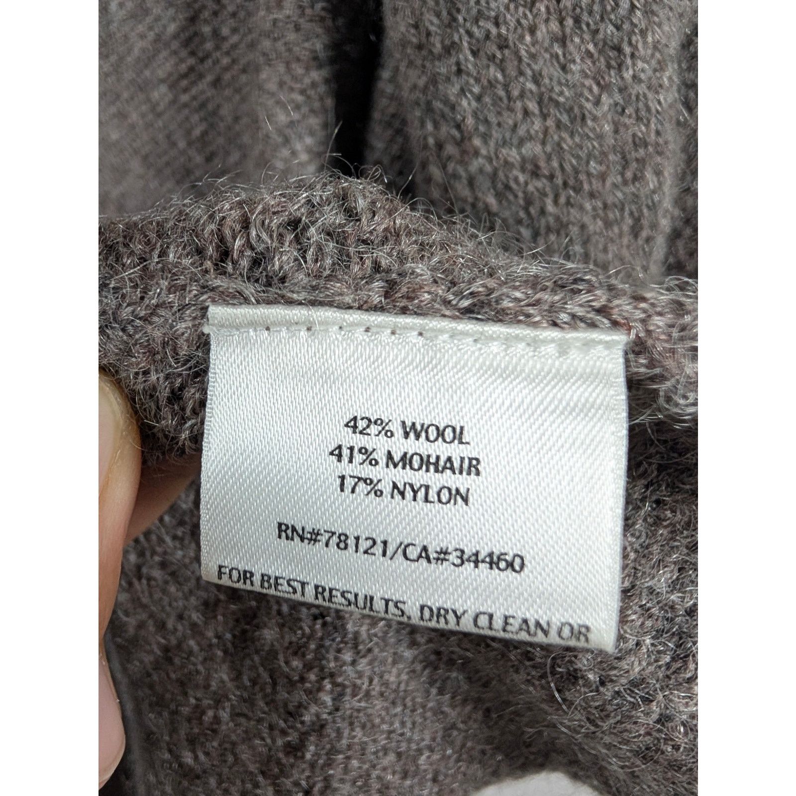 Eileen Fisher Eileen Fisher Petite Long Cardigan Gray Wool Blend Sweater Size L / US 10 / IT 46 - 4 Thumbnail