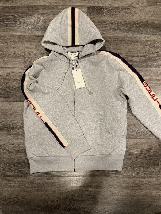 Gucci men's zip online up hoodie