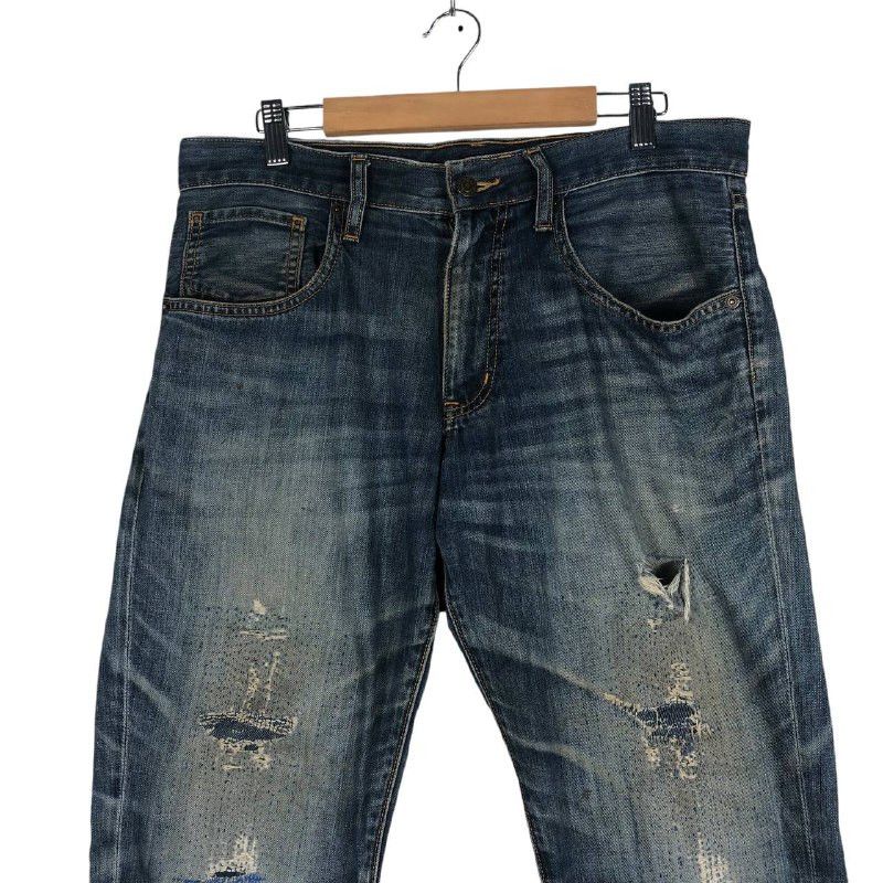 Jean Vintage Topvalu Brand Men Denim Jean Size US 33 - 2 Thumbnail