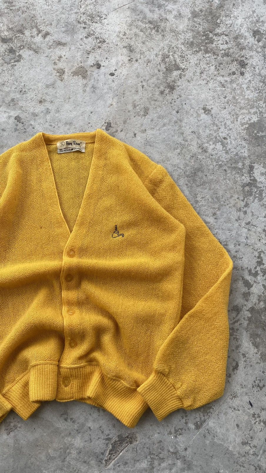 Vintage Troy Bros Mohair Knit Cardigan 70s Size US M / EU 48-50 / 2 - 1 Thumbnail