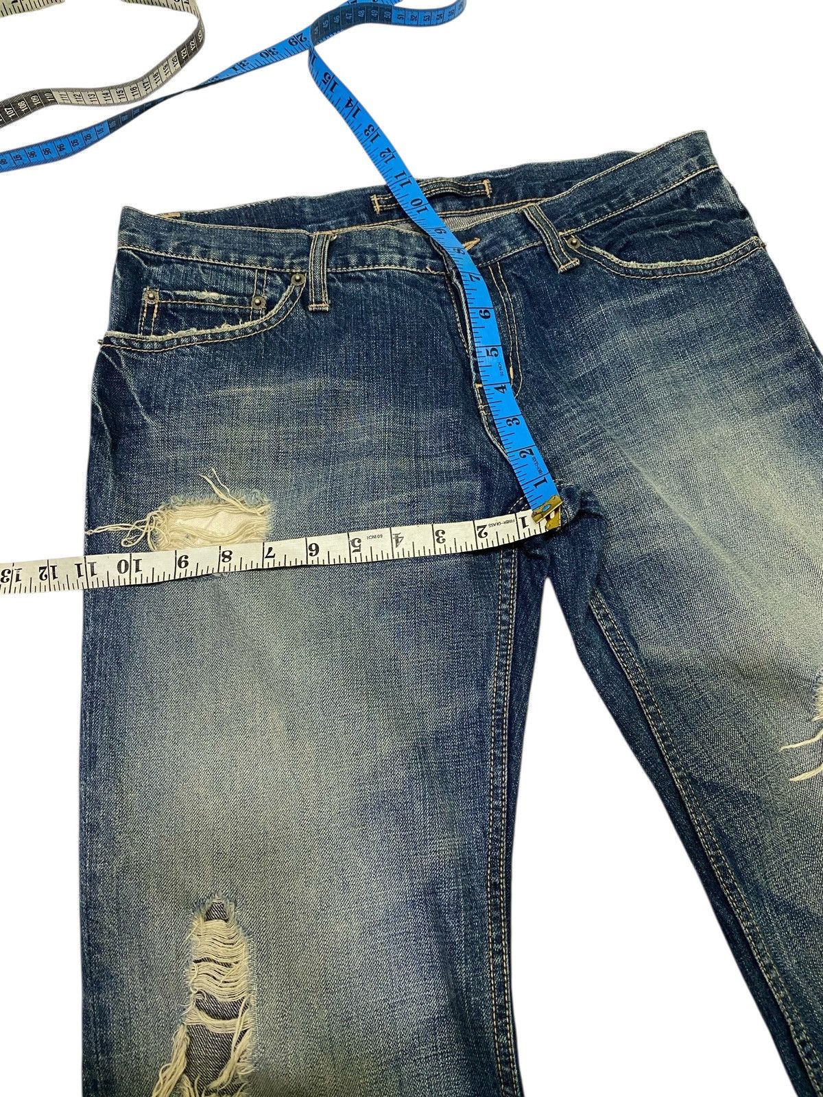 PPFM Japanese brand X ppfm distressed jeans Size US 34 / EU 50 - 9 Thumbnail