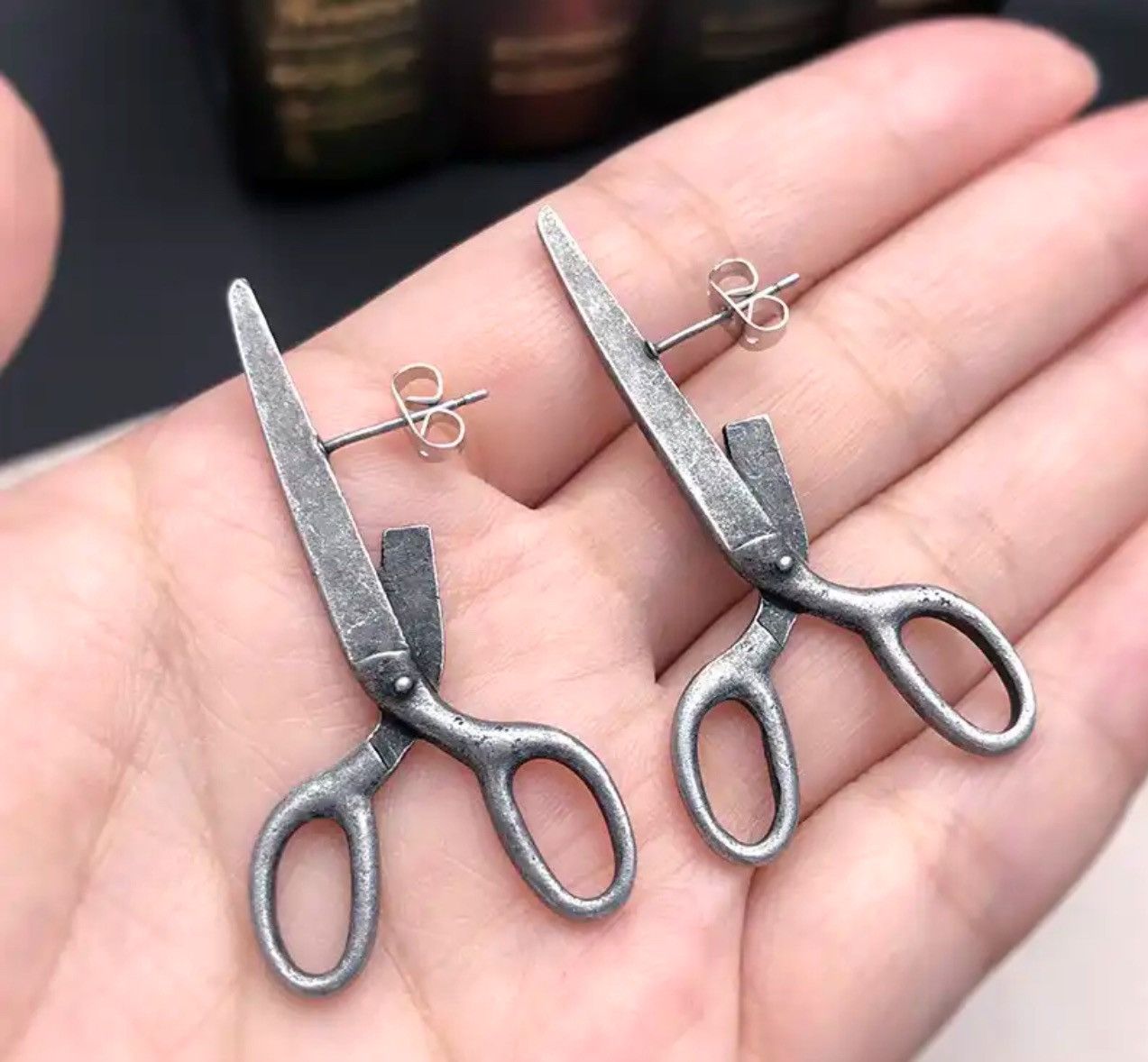 Vintage Fantastic Earnings With Scissor Design Size ONE SIZE - 3 Thumbnail