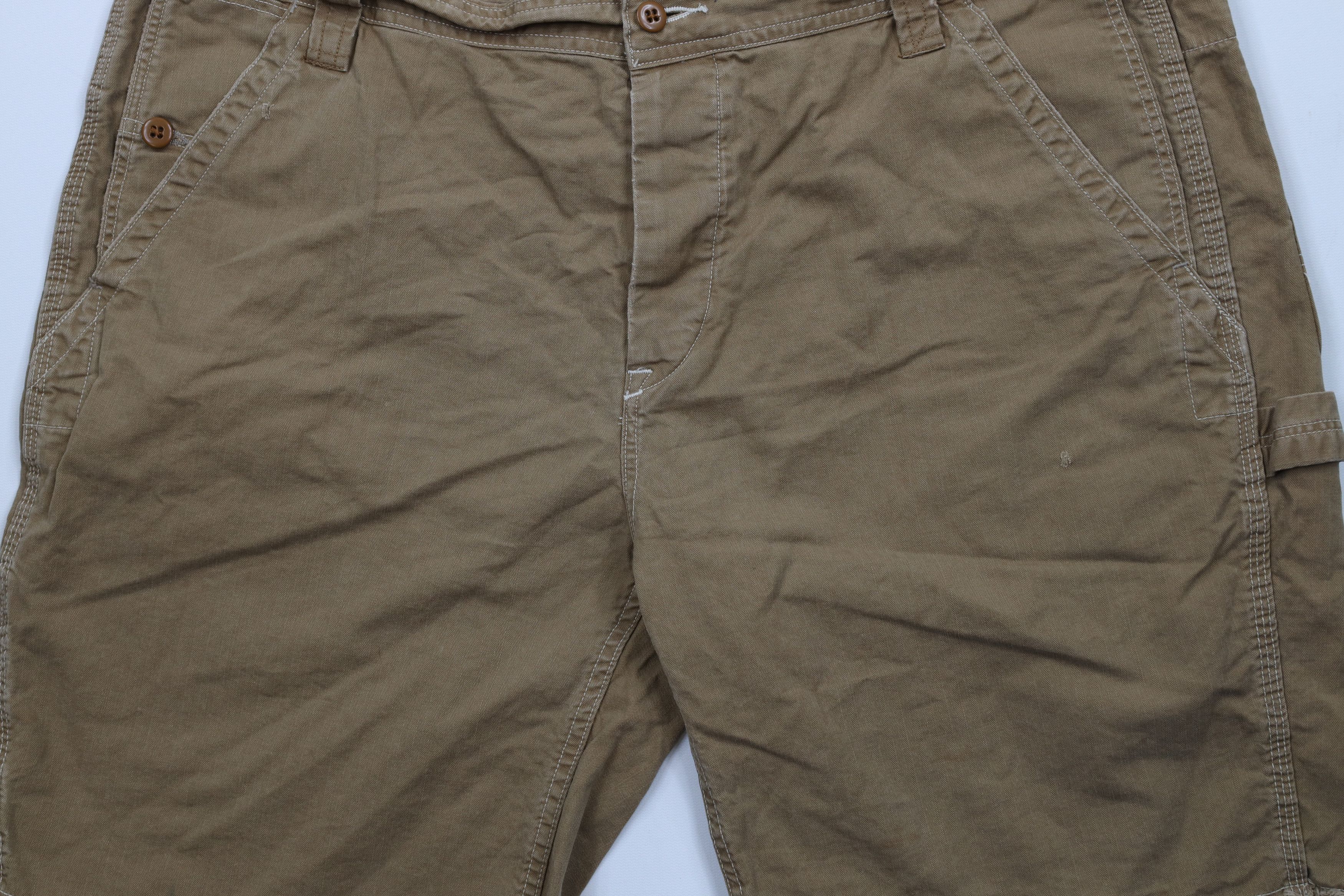 Ralph Lauren × Vintage Vintage 90s Ralph Lauren Fit Herringbone Button Fly Shorts Size US 40 / EU 56 - 3 Thumbnail