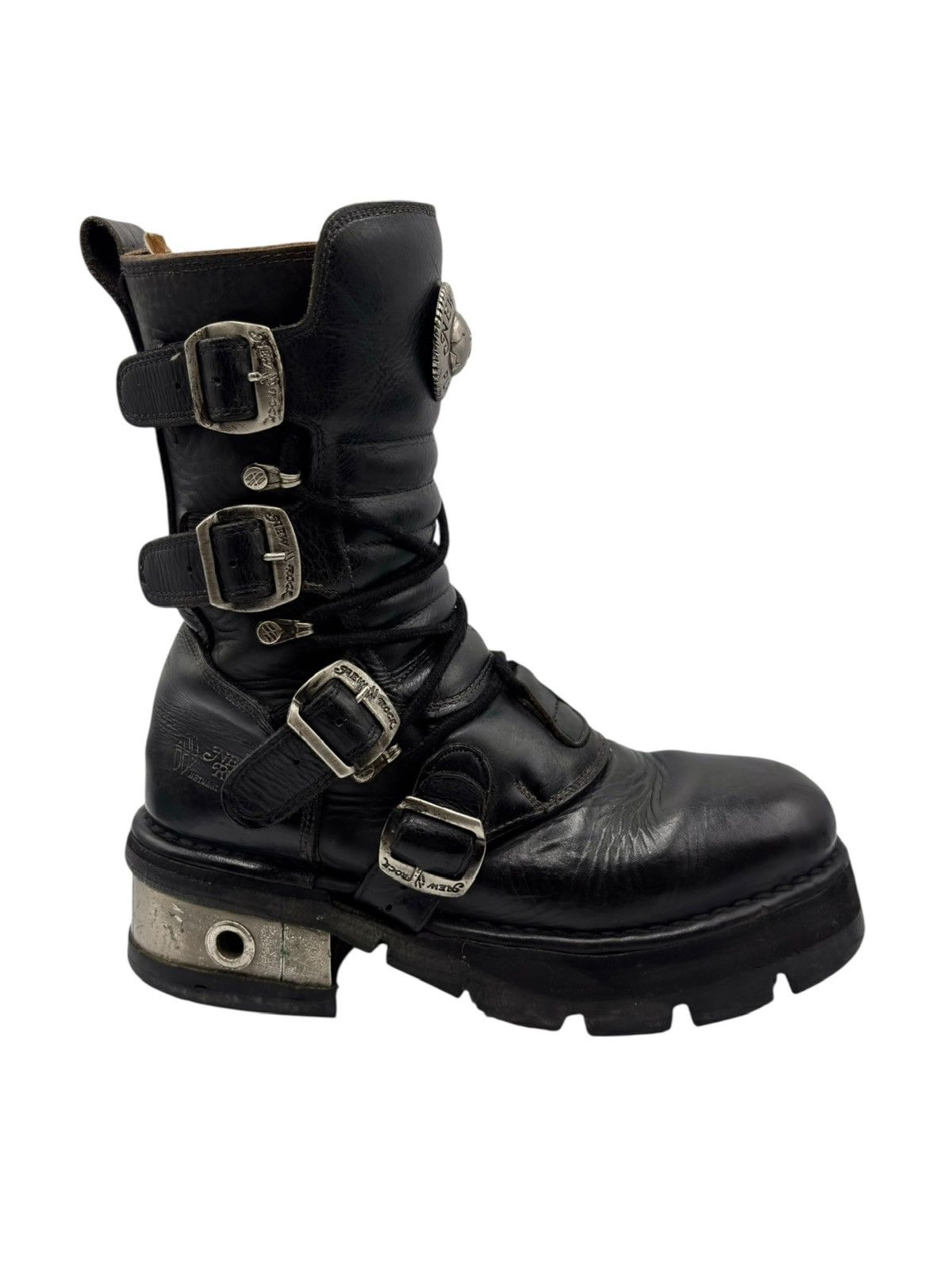 New Rock Vintage New Rock mid-calf raised heel boots Size 41 Size US 11 / IT 41 - 4 Thumbnail