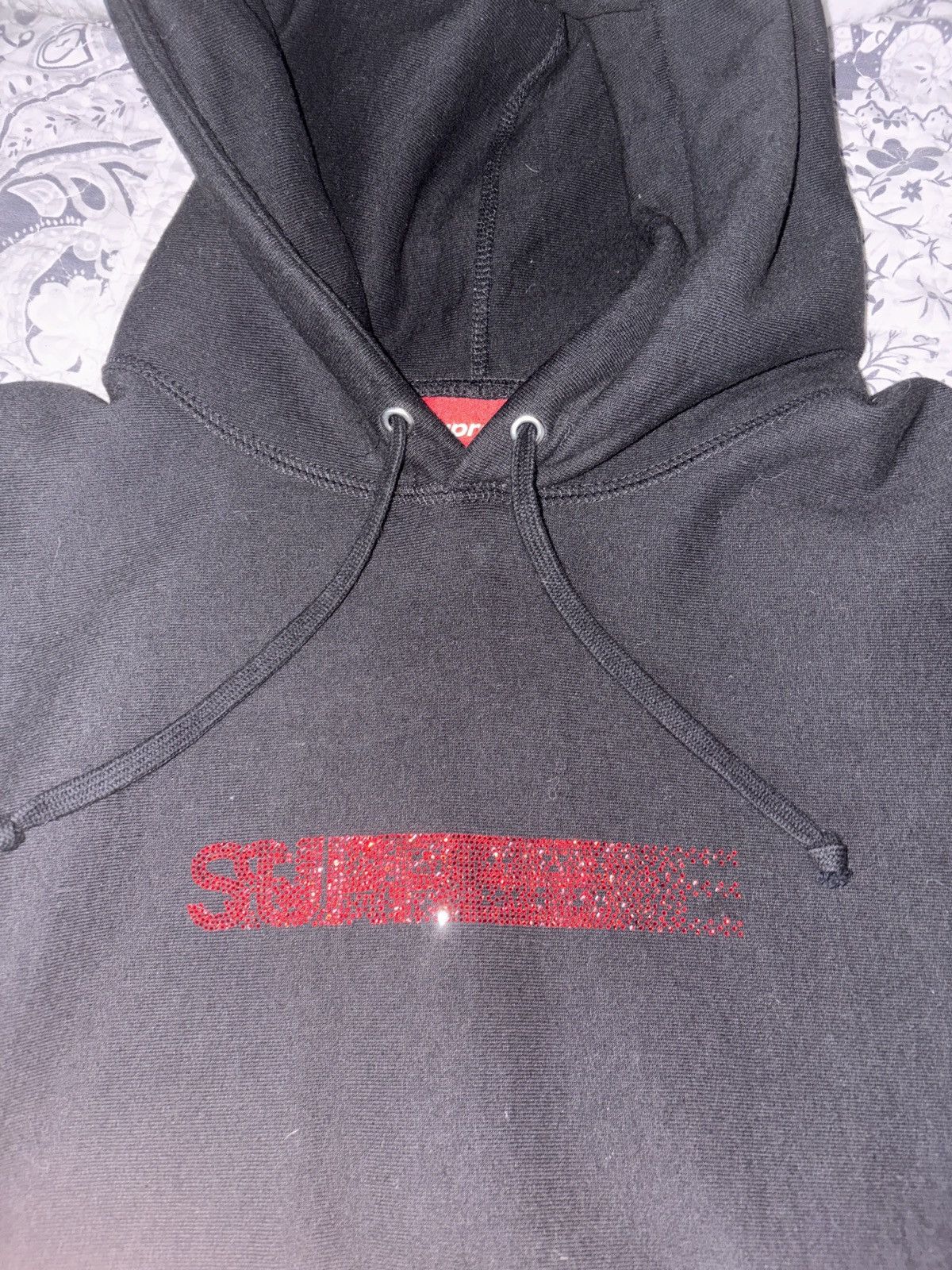Supreme × Swarovski Supreme x Swarovski Black Motion Logo Hoodie Size US L / EU 52-54 / 3 - 1 Thumbnail