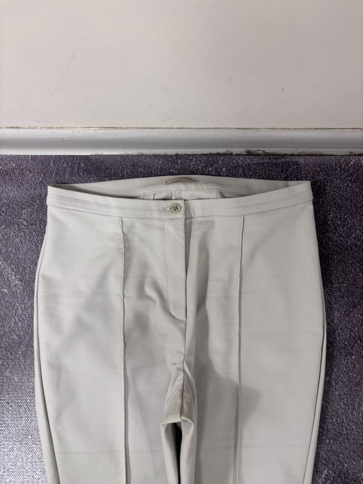 Annette Gortz Annette Gortz Women’s Light Grey Cotton Blend Pants Trousers Size 28" / US 6 / IT 42 - 5 Thumbnail