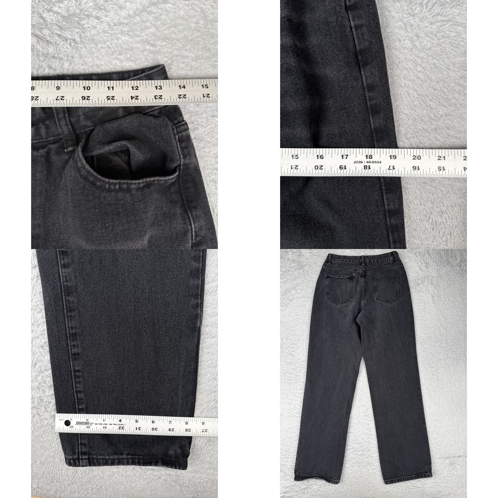 Shein SHEIN Jeans Women 6 Black High Rise Straight Leg Mom Fit Pant Casual 26x30 Size 32" / US 10 / IT 46 - 9 Thumbnail