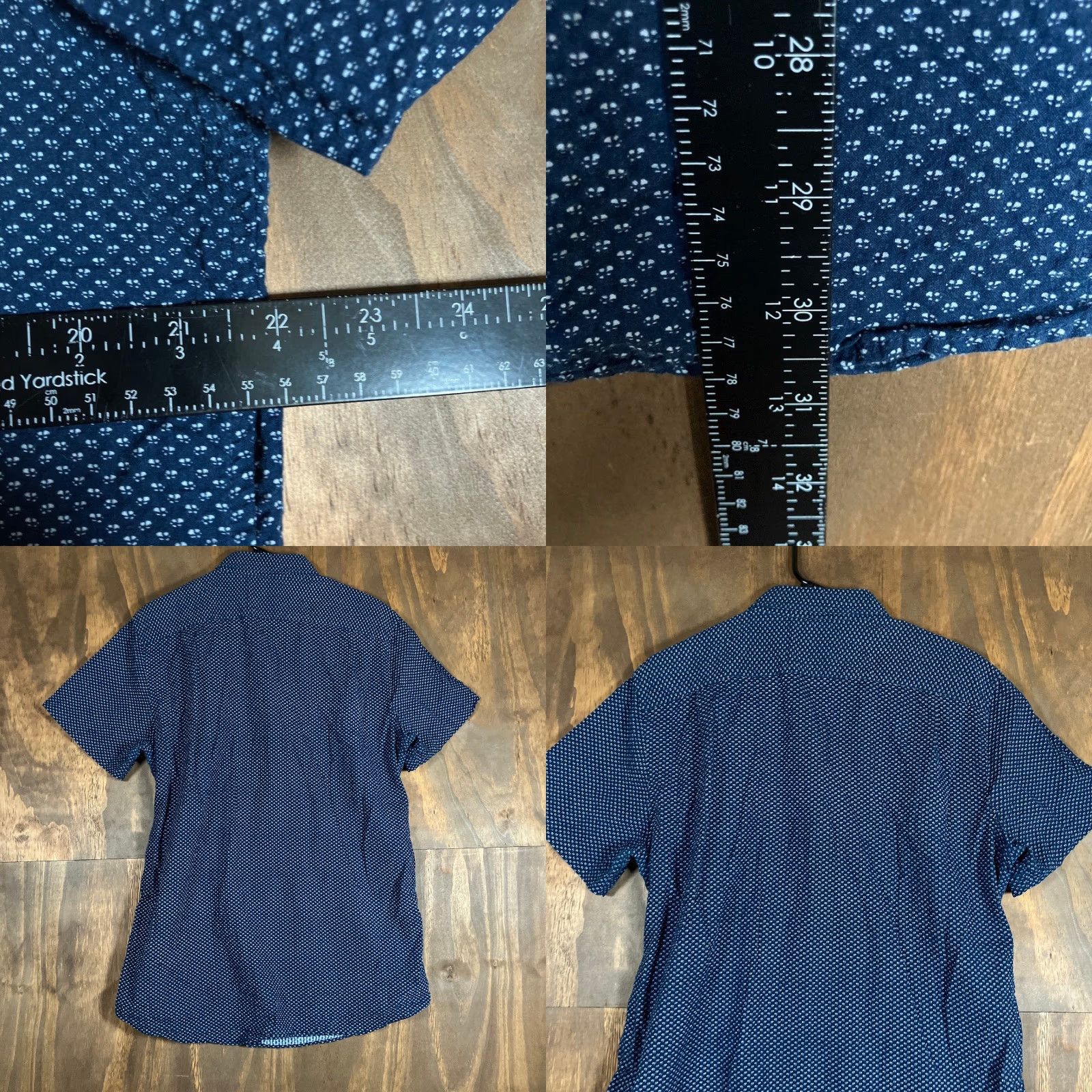 Bonobos Bonobos Mens Shirt Blue White Slim Fit Short Sleeve Collared Button Down Large Size US L / EU 52-54 / 3 - 8 Thumbnail