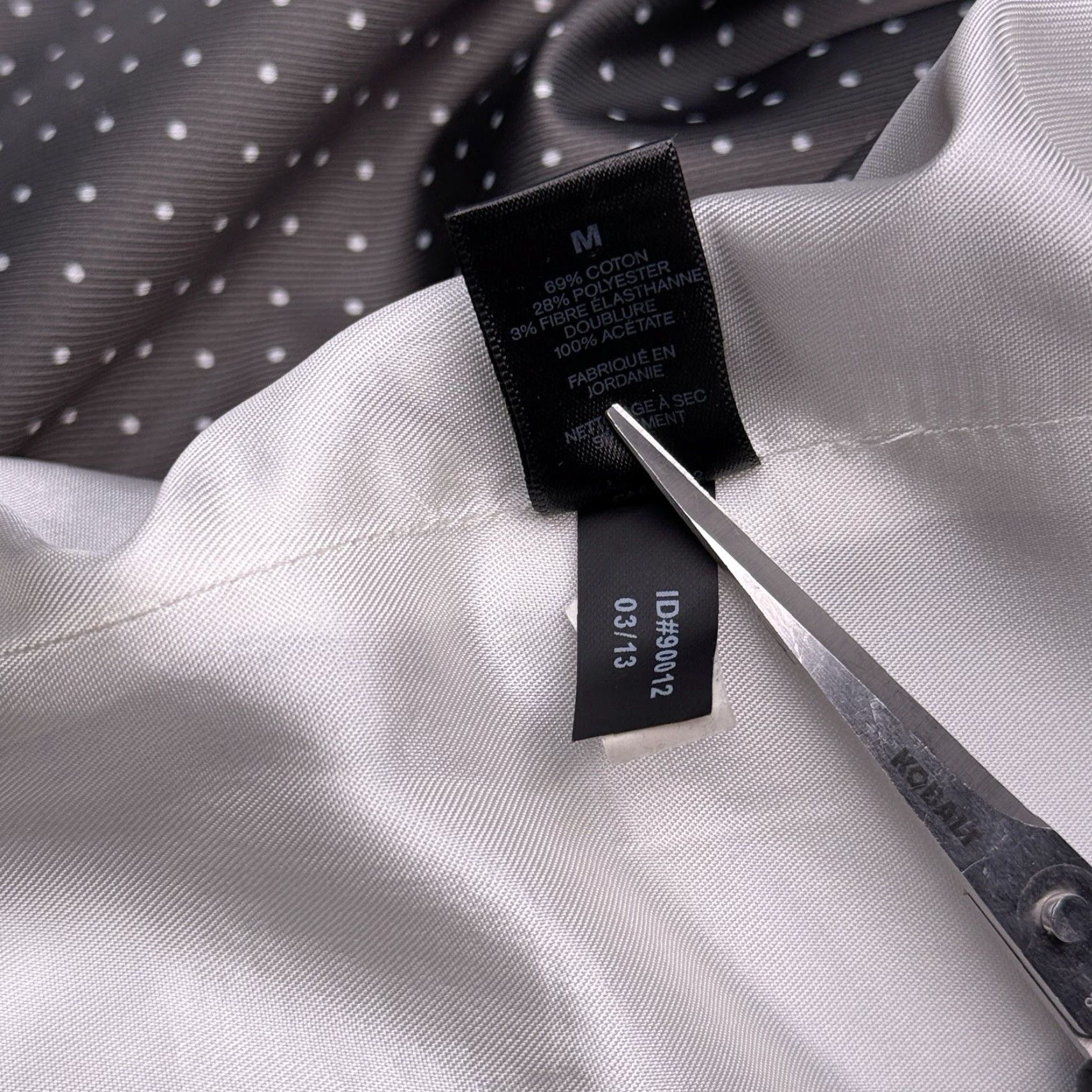 Express Express Vest Mens Medium White Gray Striped Jacket Front Button Five-Button Single-Breasted Suit Vest Cotton Blend Rayon Vintage No Size US M / EU 48-50 / 2 - 6 Thumbnail