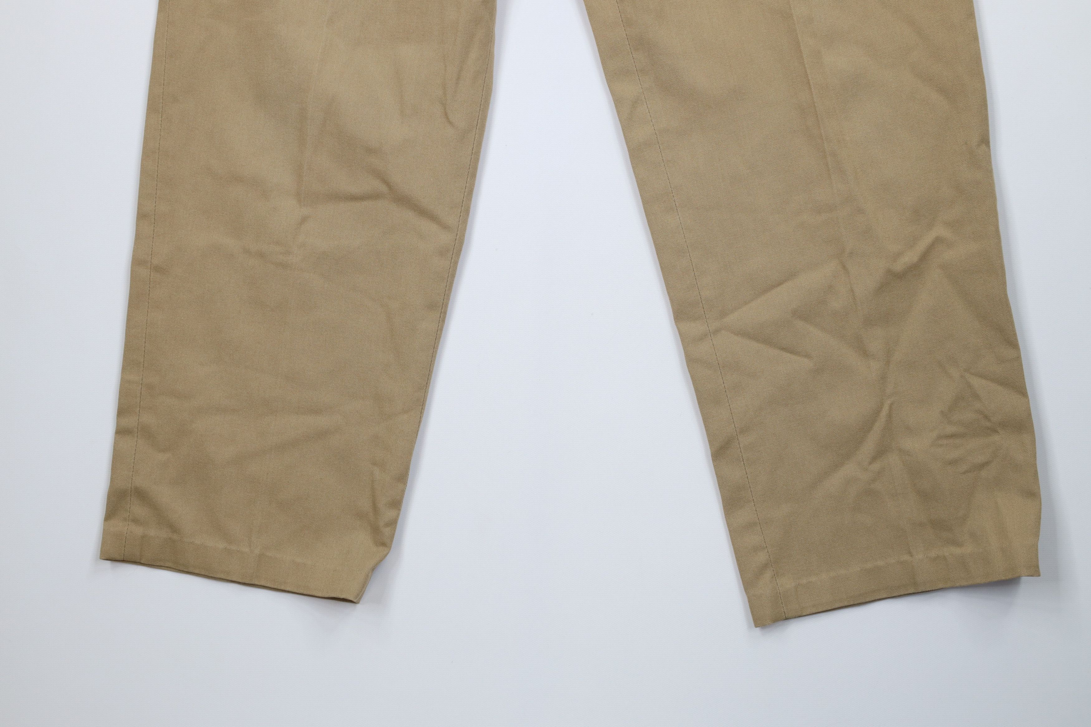 Vintage Vintage 70s Streetwear Bootcut Pleated Chino Pants Khaki USA Size US 32 / EU 48 - 4 Thumbnail