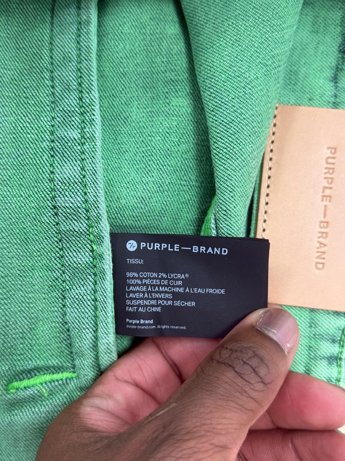 Purple Brand Purple Denim Green Shadow Jacket Size US M / EU 48-50 / 2 - 6 Thumbnail
