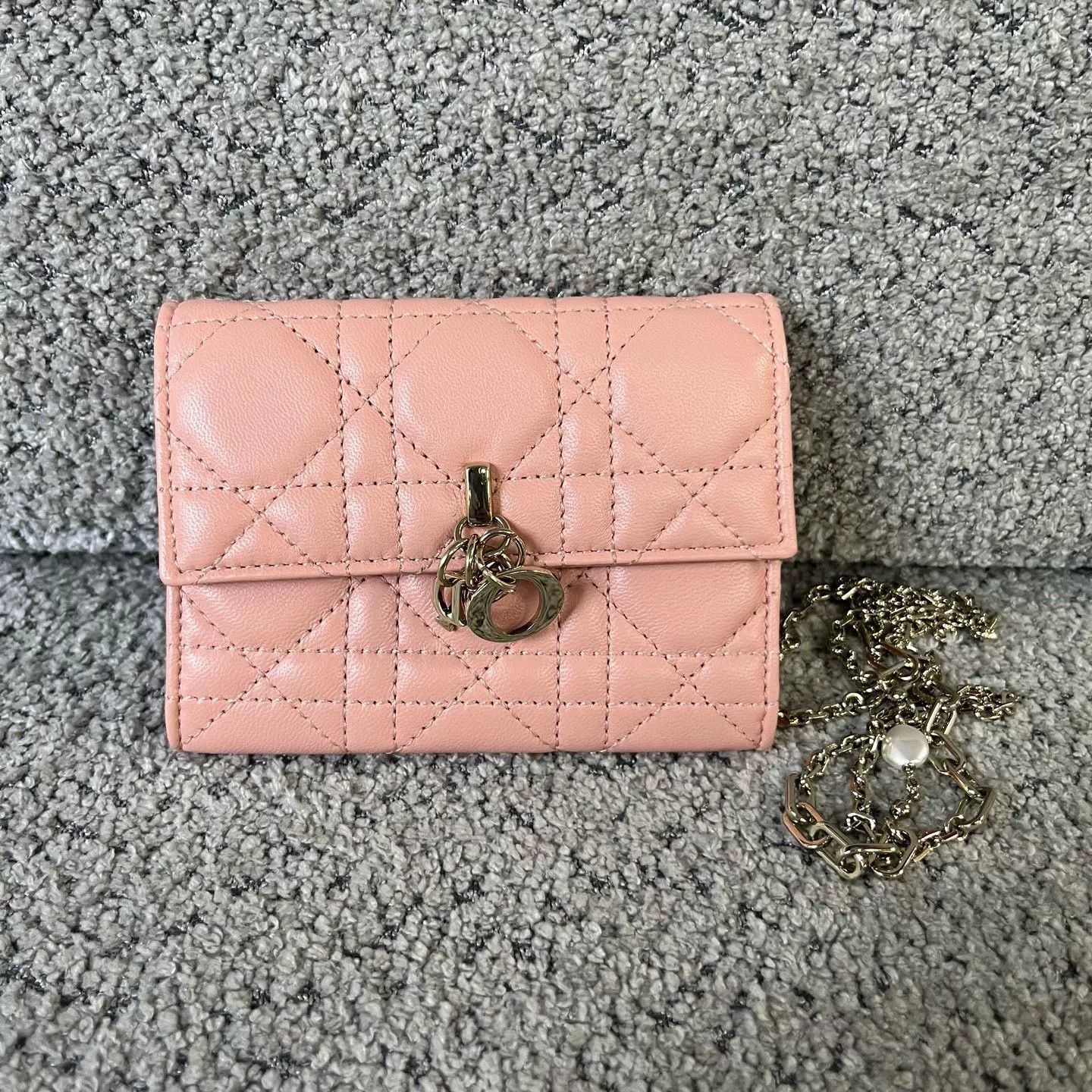 Dior Dior Leather Plaid Pink Earrings OS Women Size ONE SIZE - 1 Thumbnail