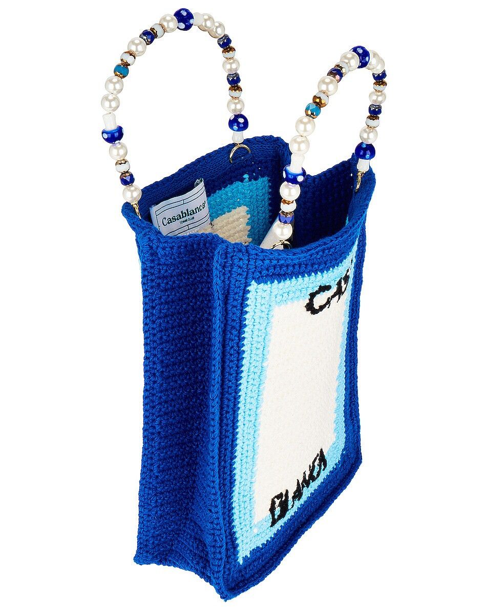 Casablanca o1mle1124 Size: OS Crochet Bag in Blue Size ONE SIZE - 4 Thumbnail