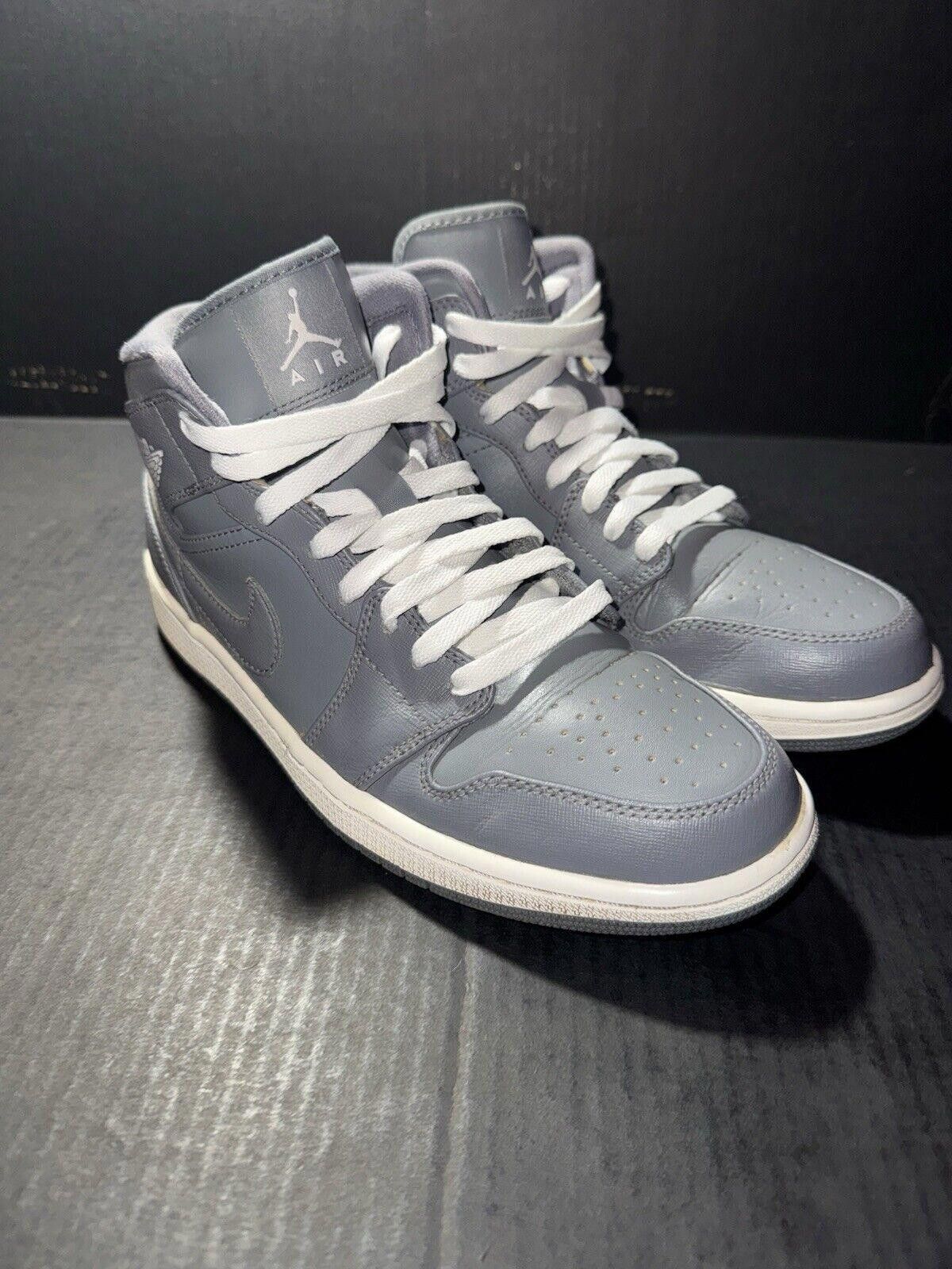 Jordan Brand Nike Air Jordan 1 Mid Cool Grey White - 554724-003 - Sz 9.5 Size US 9.5 / EU 42-43 - 2 Thumbnail
