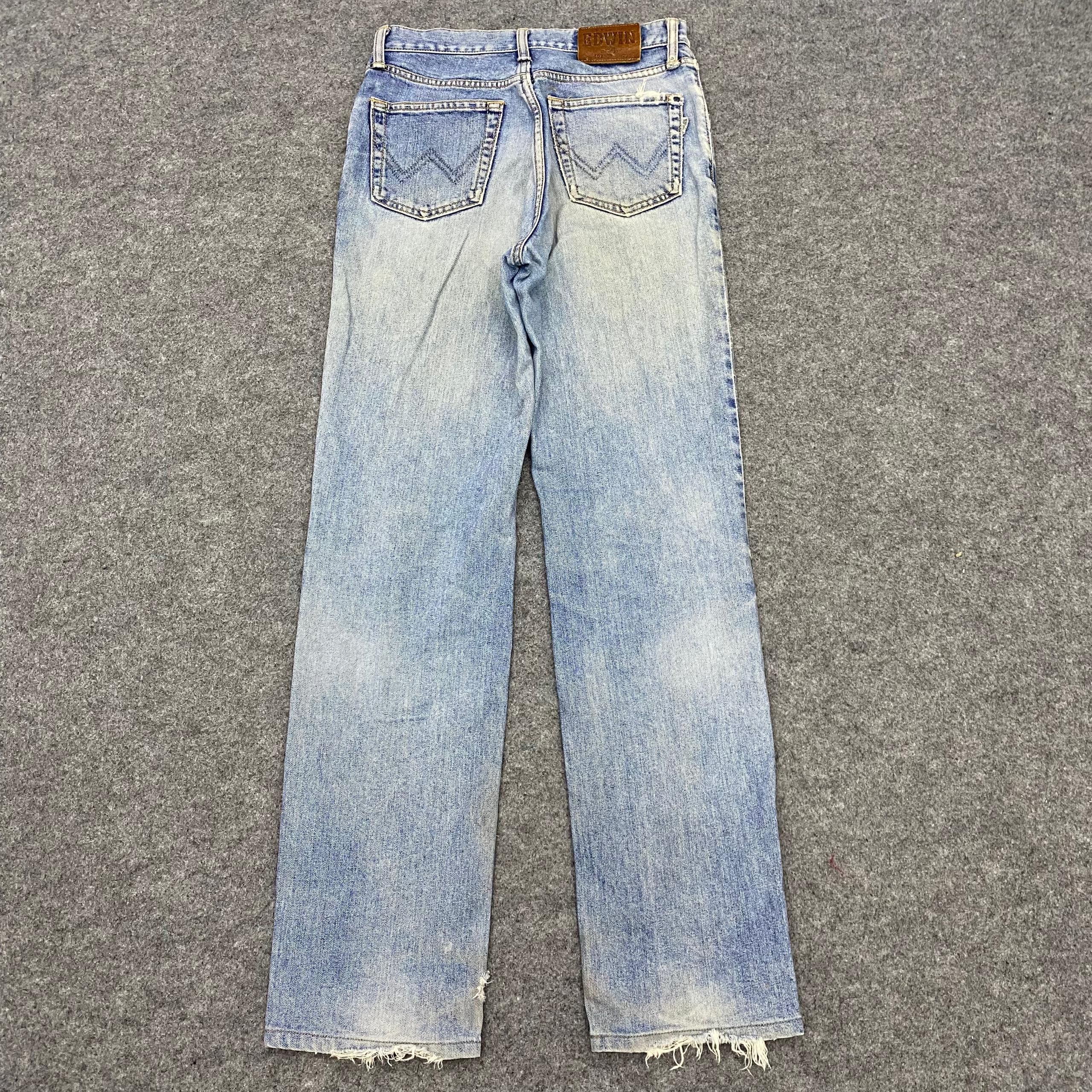 Edwin 💥Best Offer💥Vintage Edwin 502 Distressed Denim Size US 28 / EU 44 - 3 Thumbnail