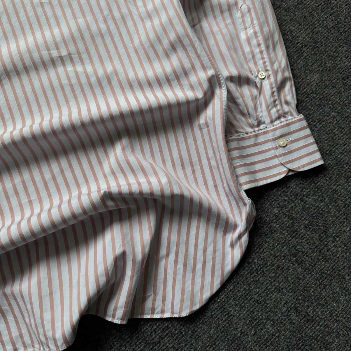 Ermenegildo Zegna Luxury 46/18 Ermenogildo Zegna Stripped Shirt Button Up XXL Size US XL / EU 56 / 4 - 17 Thumbnail