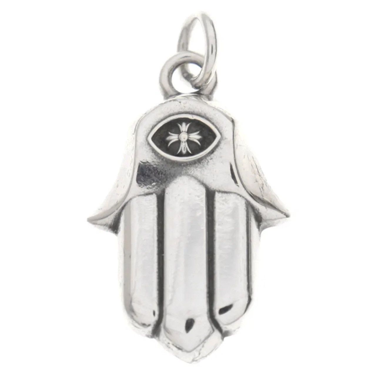 image of Chrome Hearts Hamsa Hand Pendant in Silver, Men's