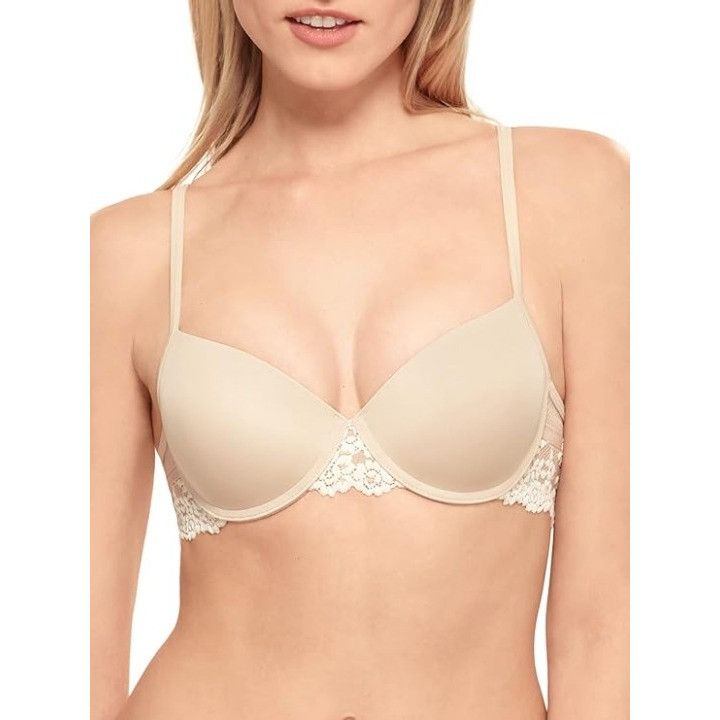 Other Wacoal Petite Embrace Lace Push-Up Bra Nude/Ivory Sz 32C/34B Size ONE SIZE - 5 Thumbnail