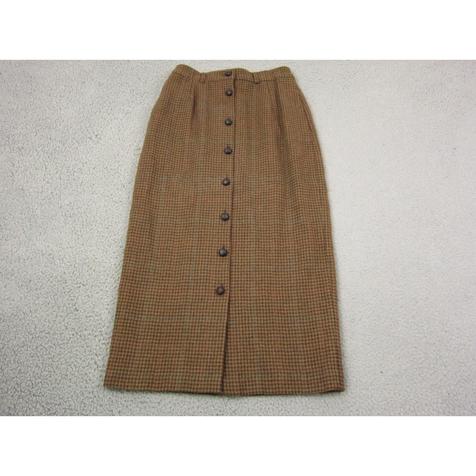 Vintage VINTAGE Country Shop Skirt Women 10 Brown A-Line Midi Wool Made in USA 70s Tweed City Preppy 80s 90s Womens Size 32" / US 10 / IT 46 - 6 Thumbnail