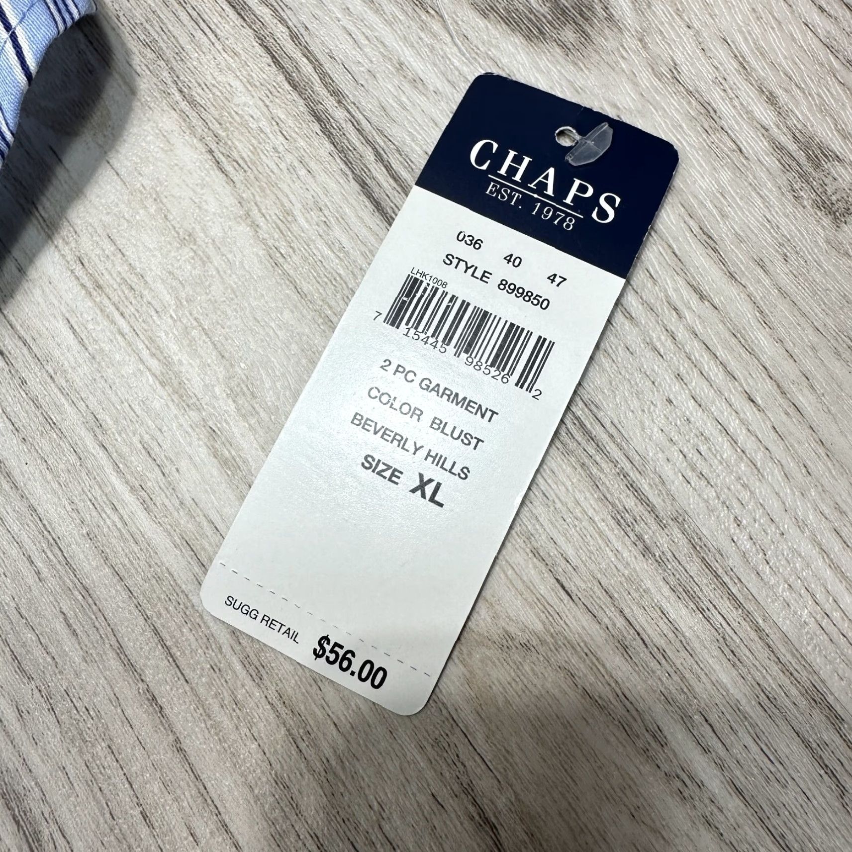 Chaps Chaps Women’s Pajama Top Blue Stripe Cotton Long Sleeve XL New Shirt Size XL / US 12-14 / IT 48-50 - 7 Thumbnail